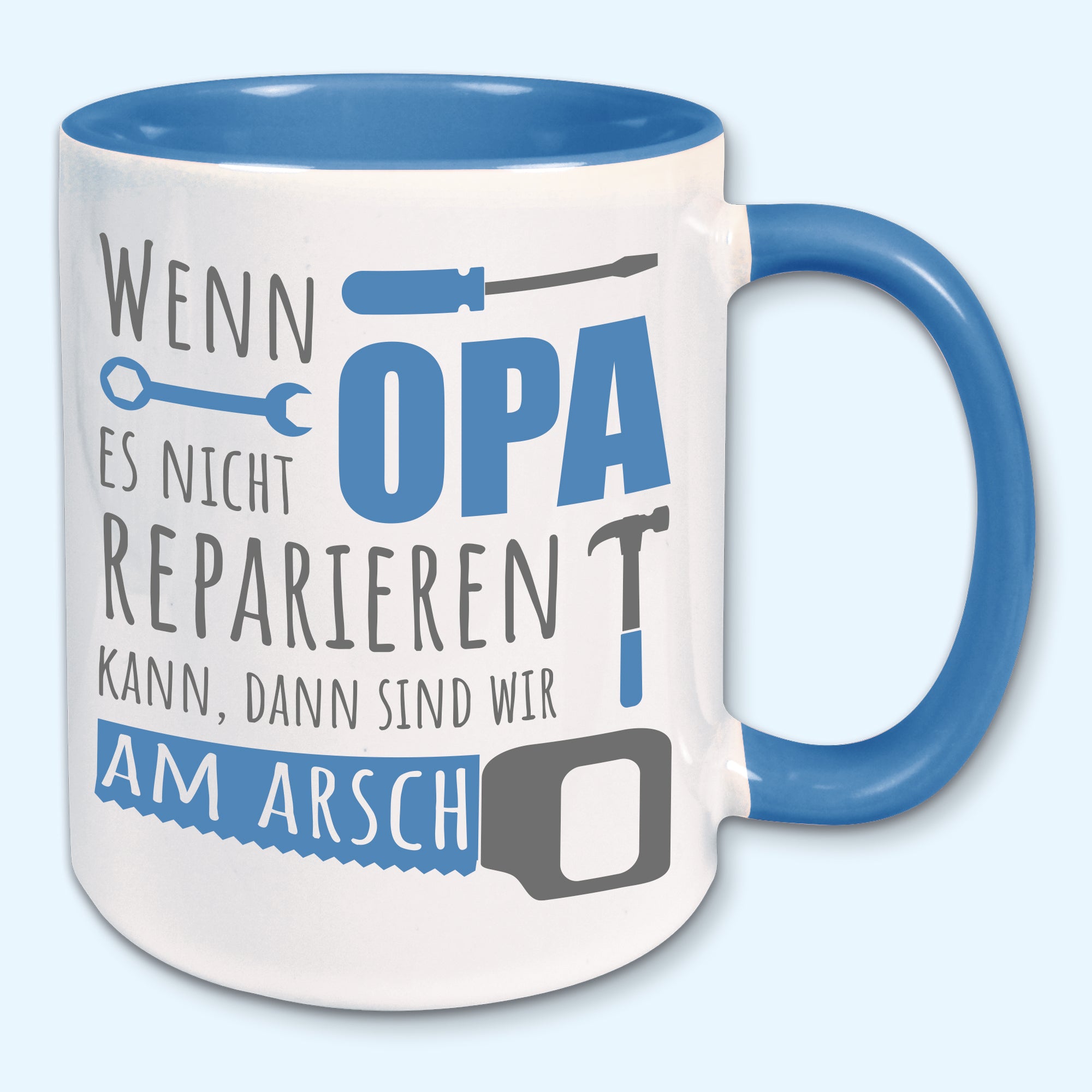 Tasse, Kaffeebecher, Wenn Opa es nicht reparieren kann, Vatertag