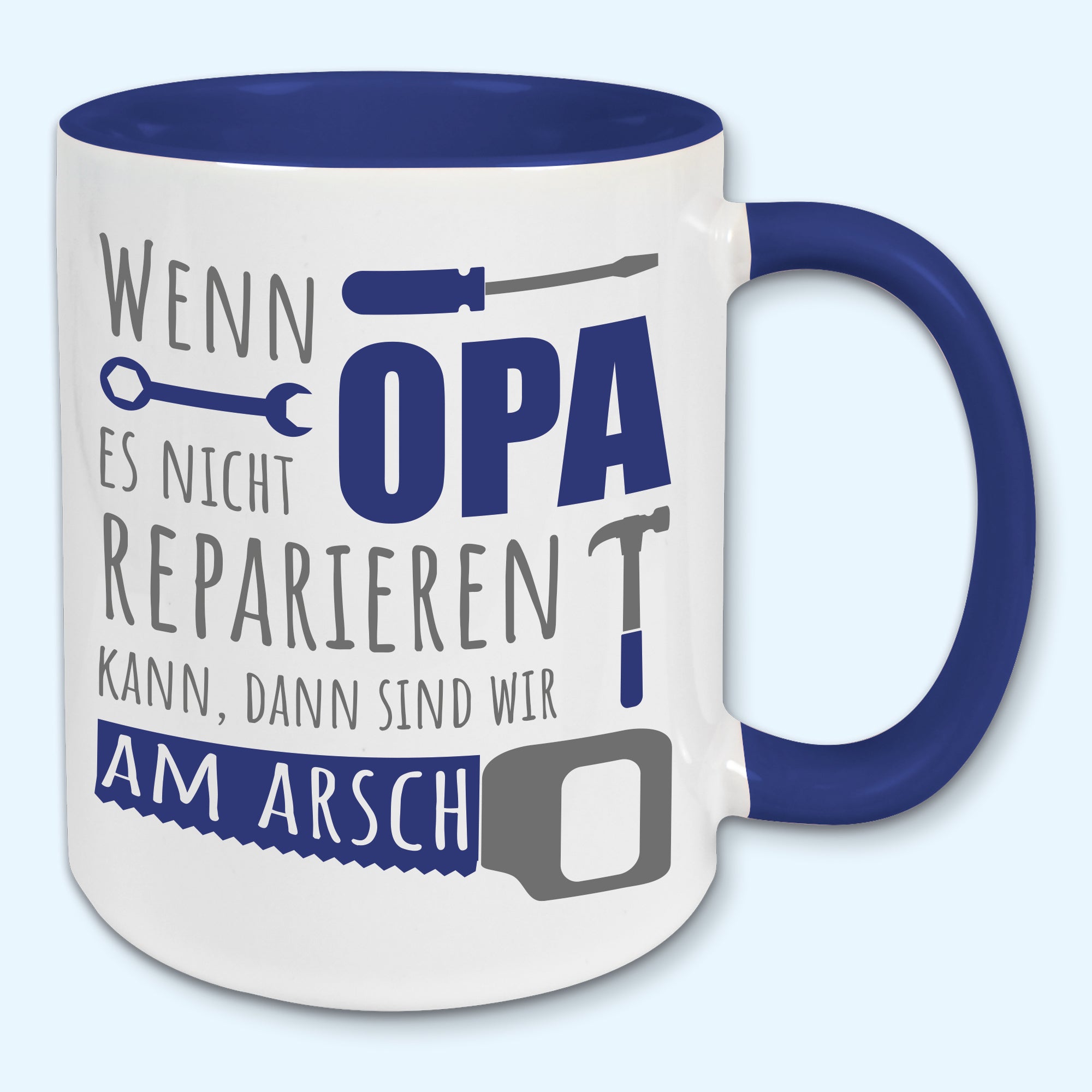 Tasse, Kaffeebecher, Wenn Opa es nicht reparieren kann, Vatertag