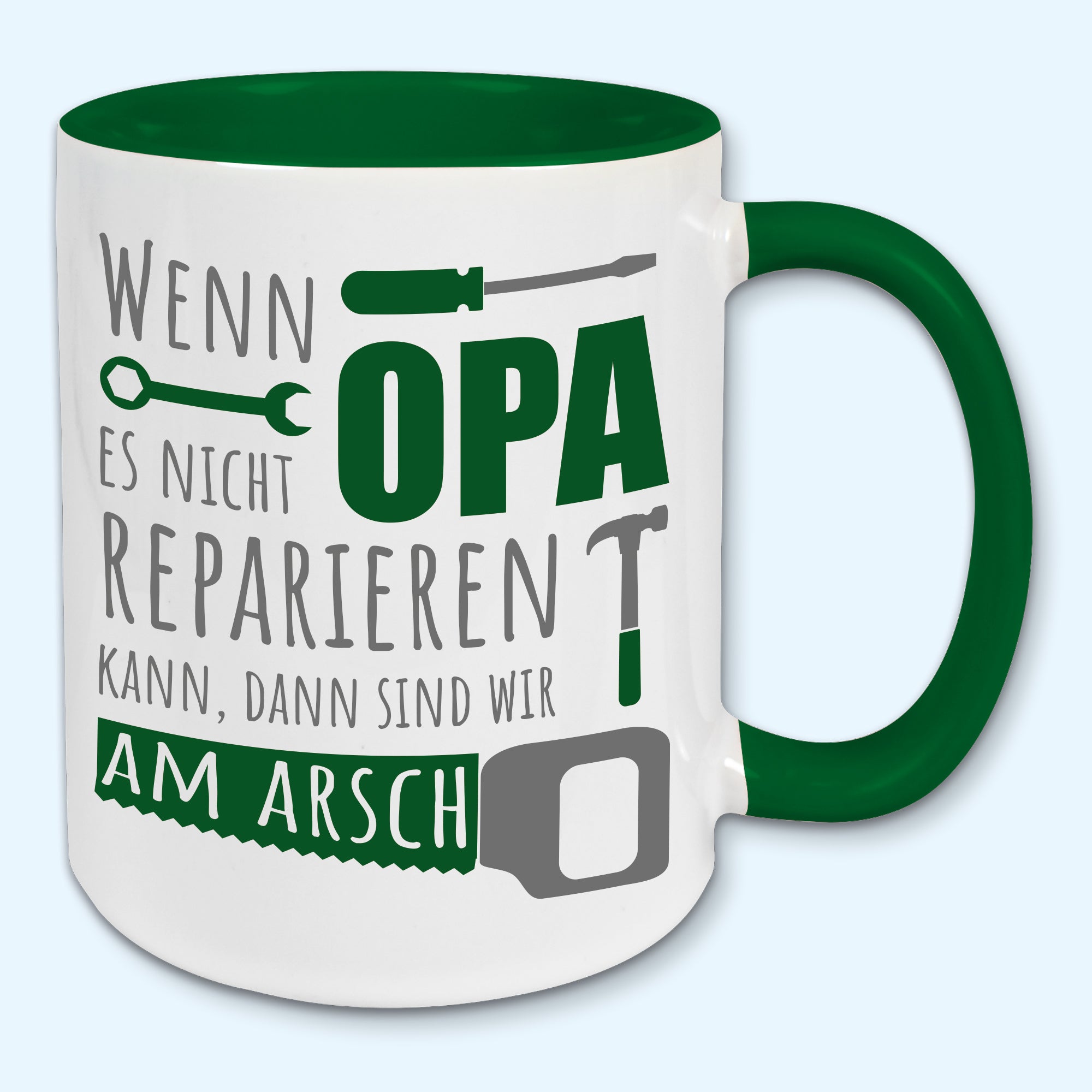 Tasse, Kaffeebecher, Wenn Opa es nicht reparieren kann, Vatertag