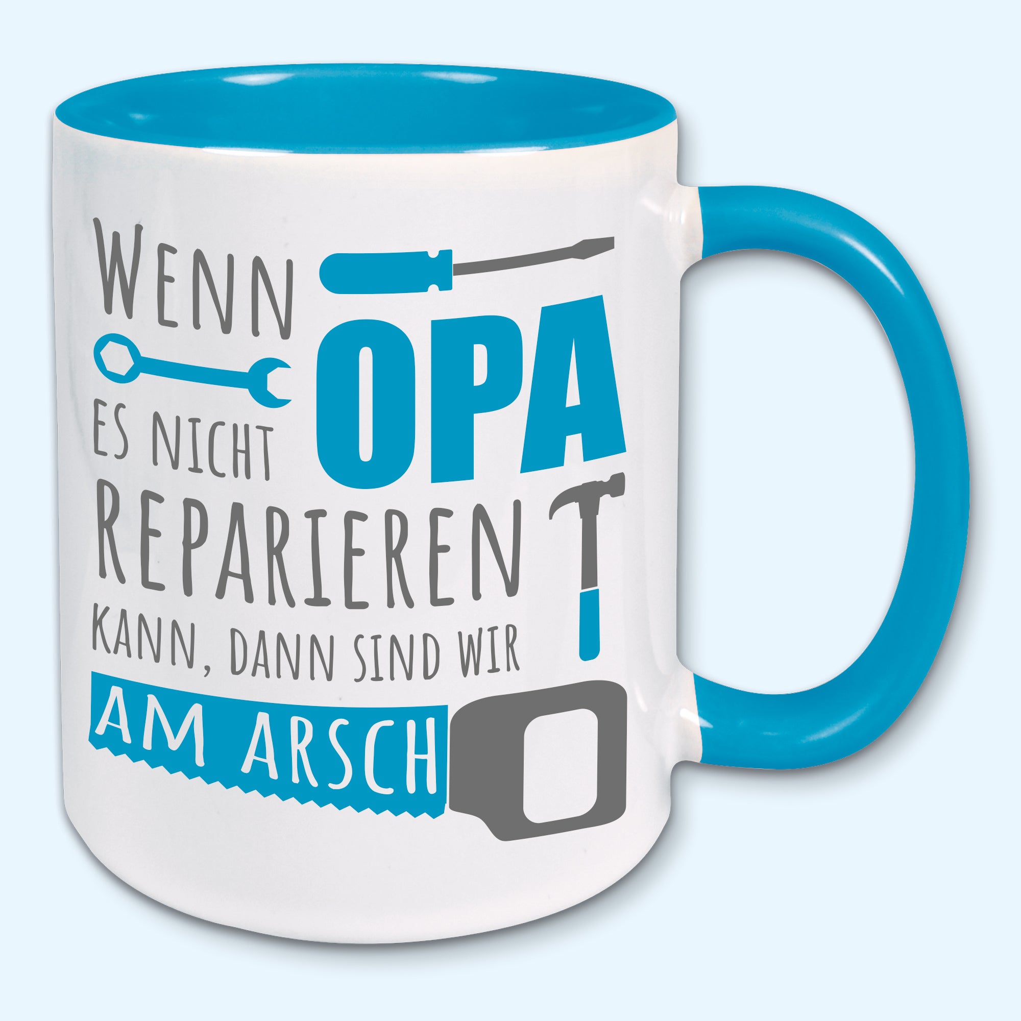 Tasse, Kaffeebecher, Wenn Opa es nicht reparieren kann, Vatertag