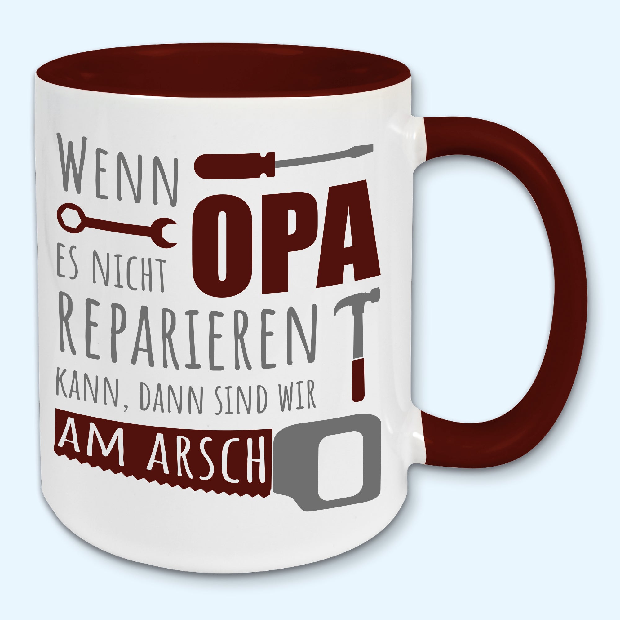 Tasse, Kaffeebecher, Wenn Opa es nicht reparieren kann, Vatertag