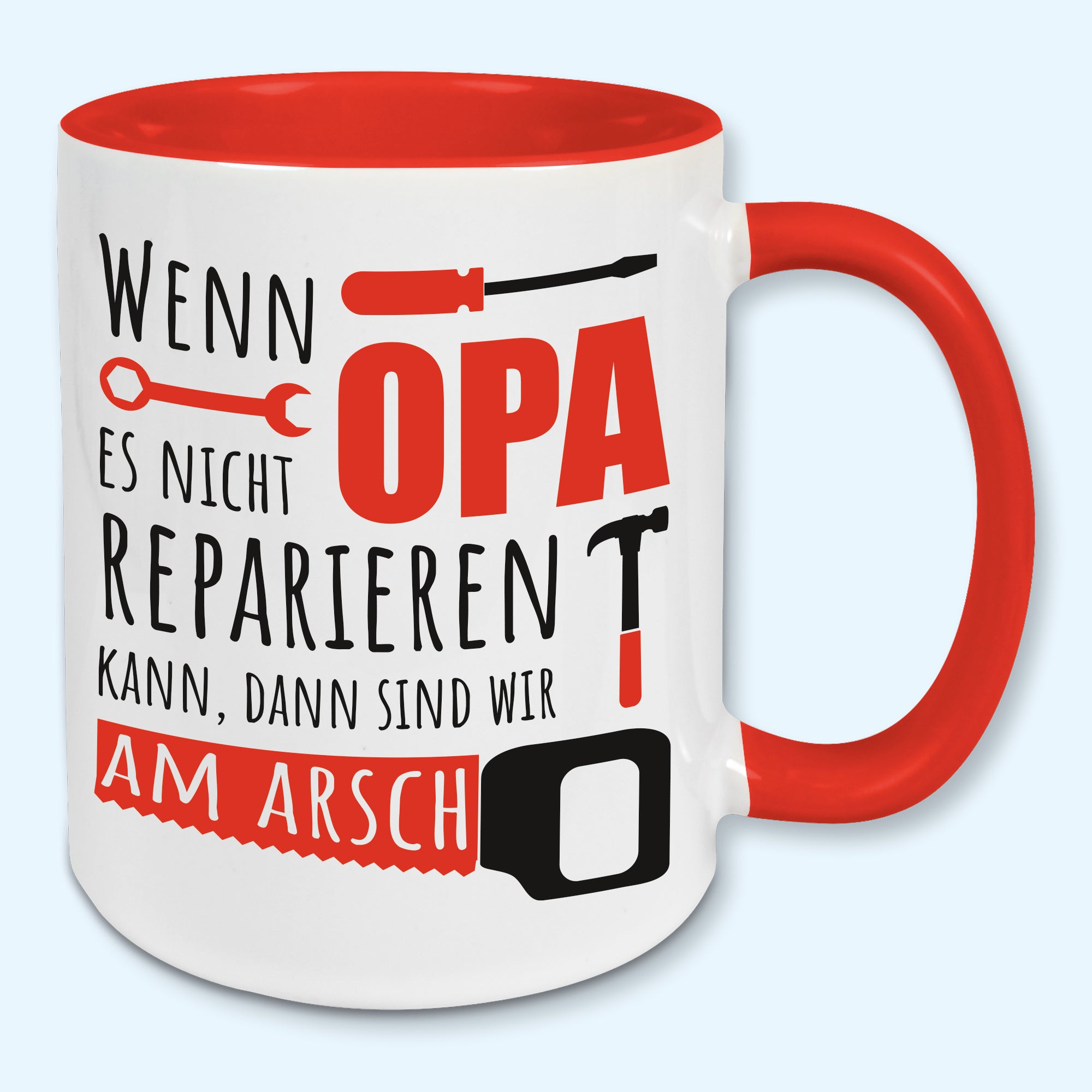 Tasse, Kaffeebecher, Wenn Opa es nicht reparieren kann, Vatertag