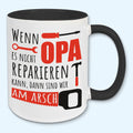 Tasse, Kaffeebecher, Wenn Opa es nicht reparieren kann, Vatertag