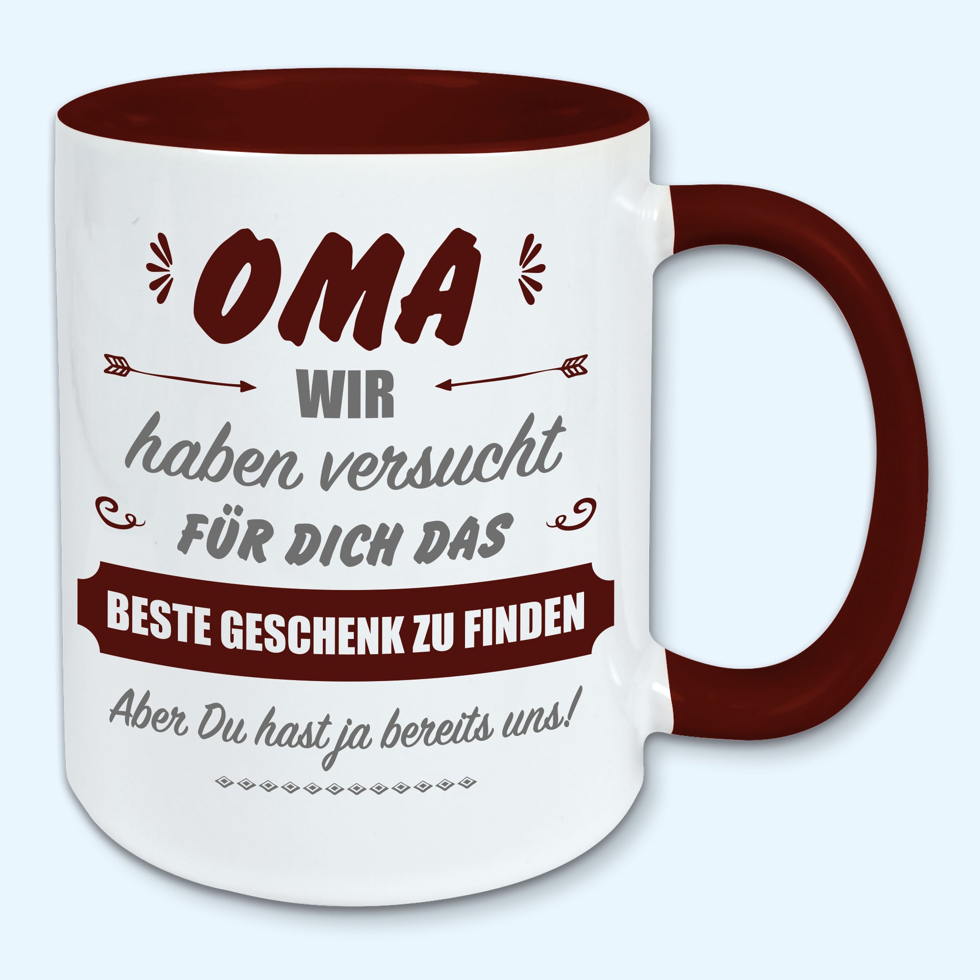 Tasse, Kaffeebecher, für Oma das beste Geschenk von uns