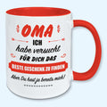 Tasse, Kaffeebecher, für Oma das beste Geschenk von mir