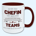 Tasse stolze Chefin Kaffeebecher stolzer Chef eines fantastischen Teams