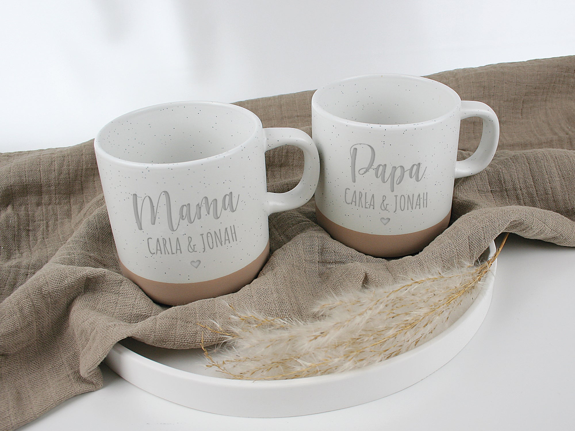 Personalisierte Tasse mit Namen Mama Papa – Geschenkidee für die Eltern – Weihnachten, Geburtstag