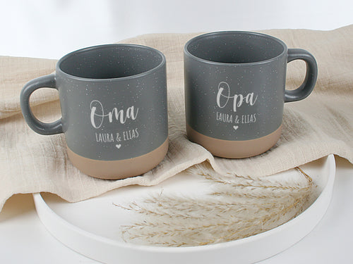 Personalisierte Tasse mit Namen Oma Opa – Geschenkidee für Großeltern – Weihnachten, Geburtstag