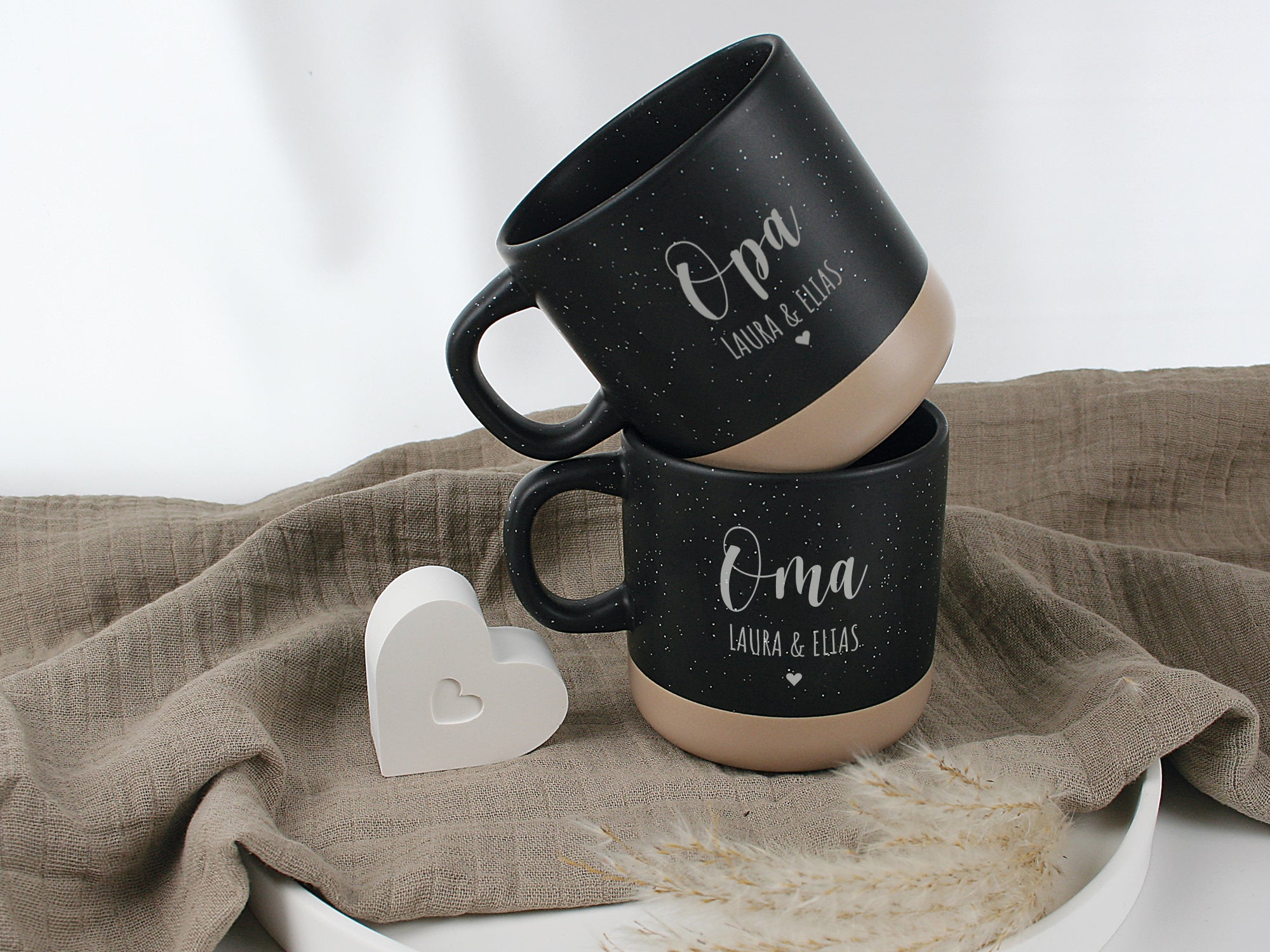 Personalisierte Tasse mit Namen Oma Opa – Geschenkidee für Großeltern – Weihnachten, Geburtstag