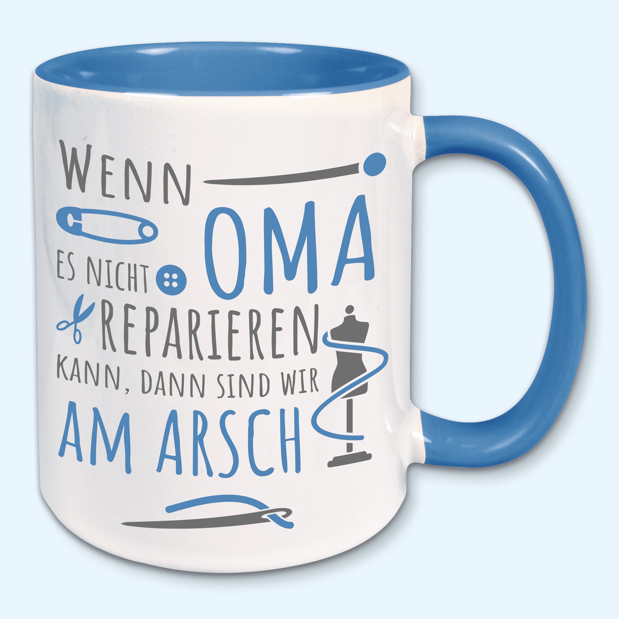 Tasse, Kaffeebecher,Wenn Oma es nicht reparieren kann