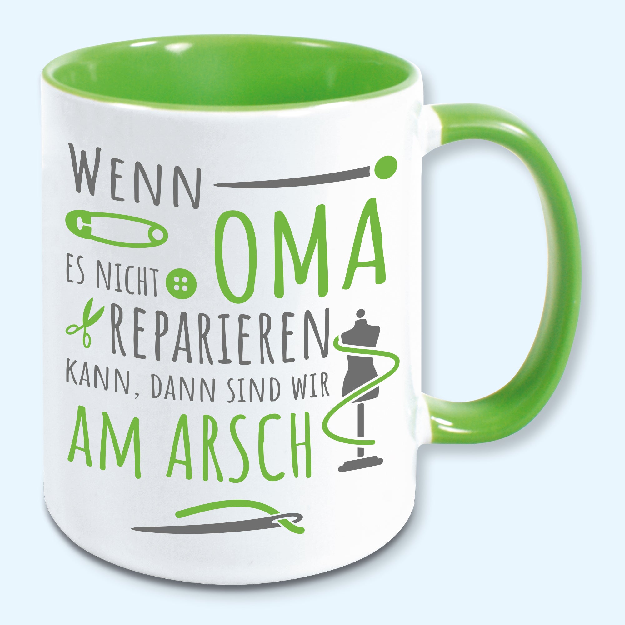 Tasse, Kaffeebecher,Wenn Oma es nicht reparieren kann