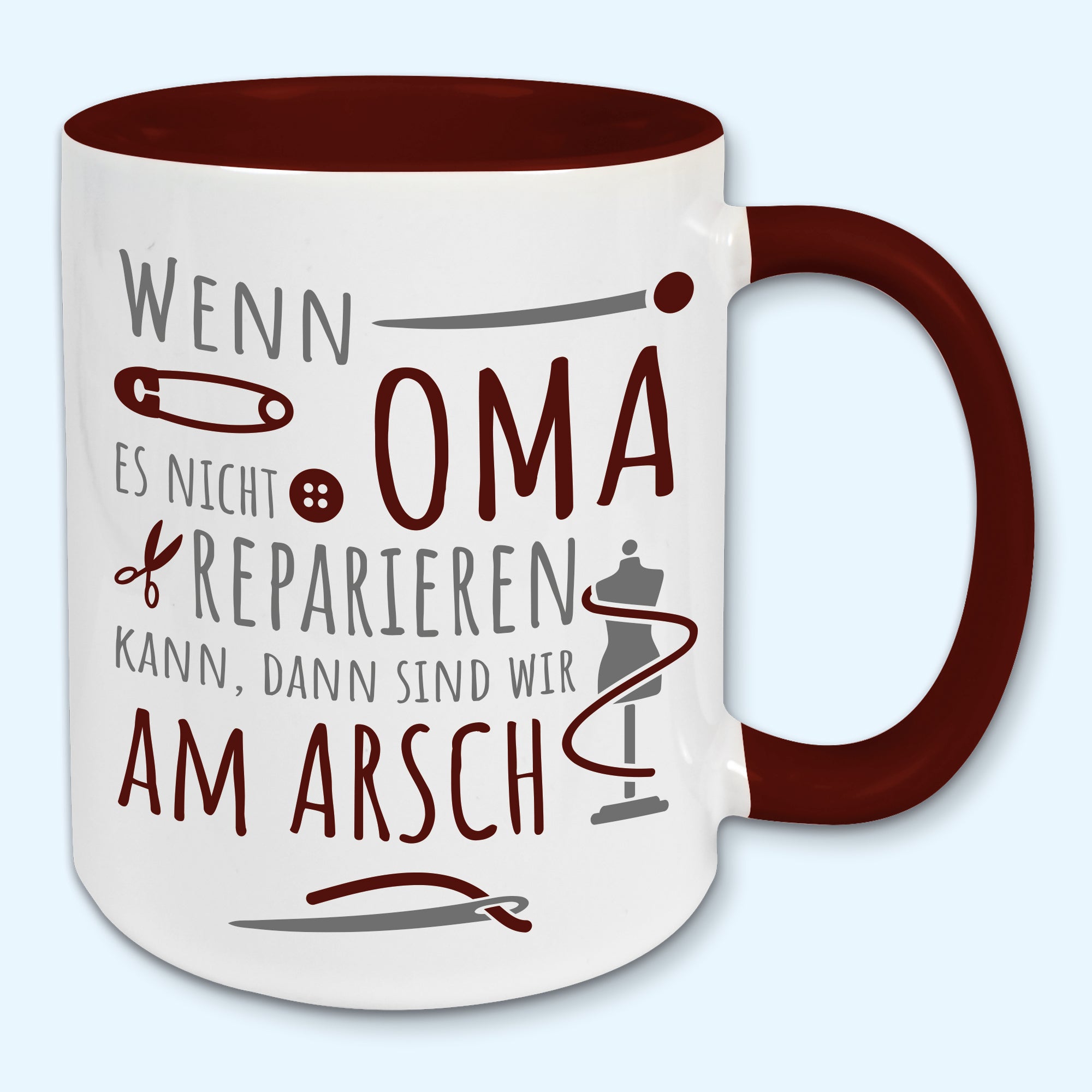 Tasse, Kaffeebecher,Wenn Oma es nicht reparieren kann