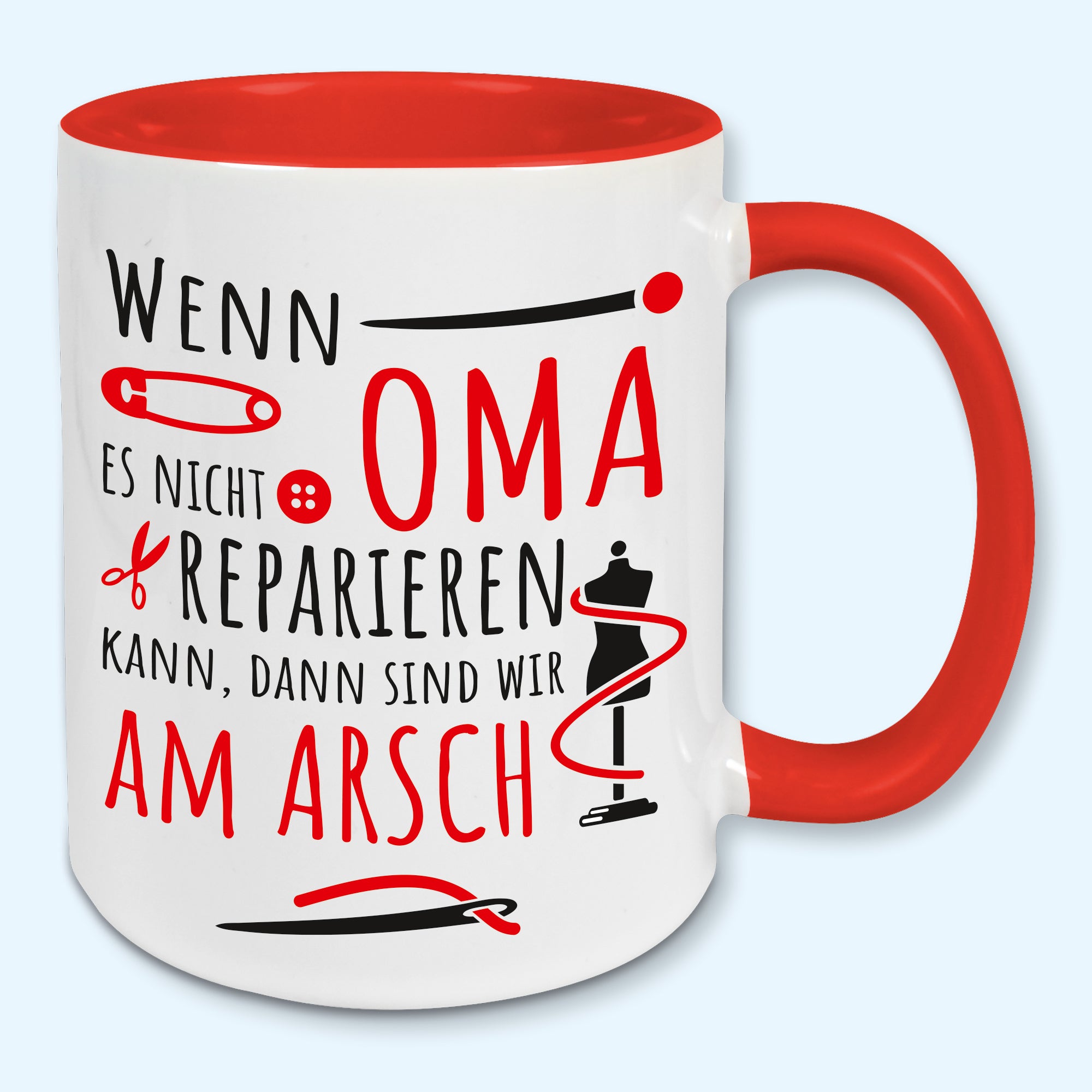 Tasse, Kaffeebecher,Wenn Oma es nicht reparieren kann