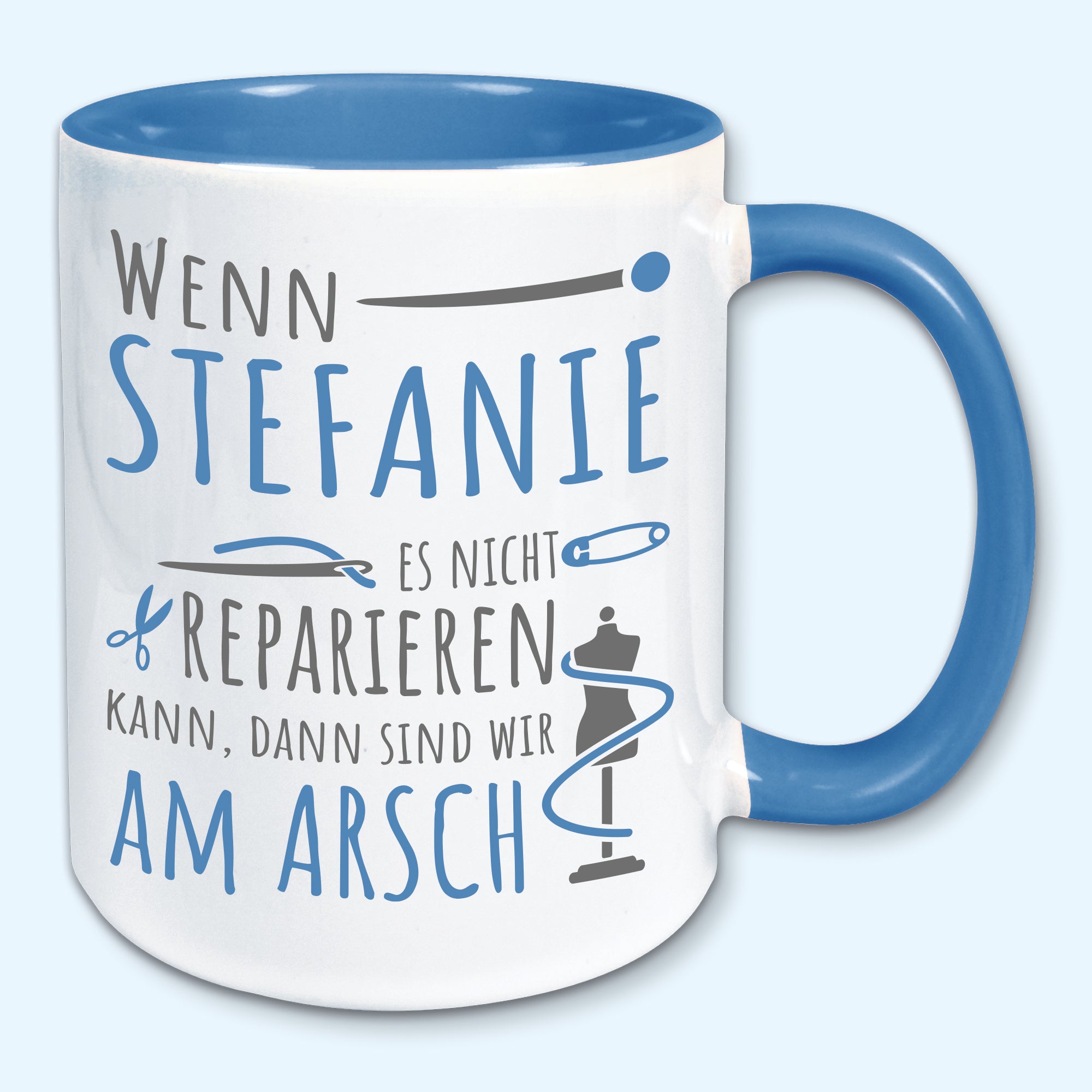 Tasse, Kaffeebecher, Name, Wunschname Wenn ... es nicht reparieren kann