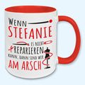 Tasse, Kaffeebecher, Name, Wunschname Wenn ... es nicht reparieren kann