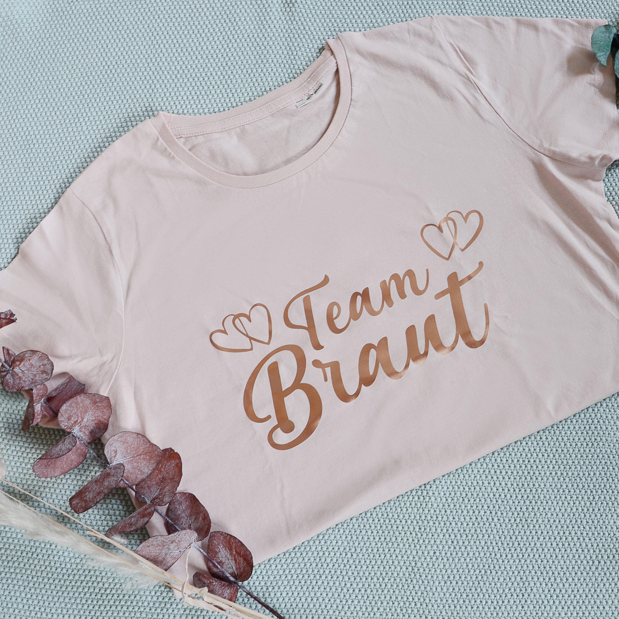 T-Shirt, Team Braut, Junggesellinnenabschied, Bio-Baumwolle