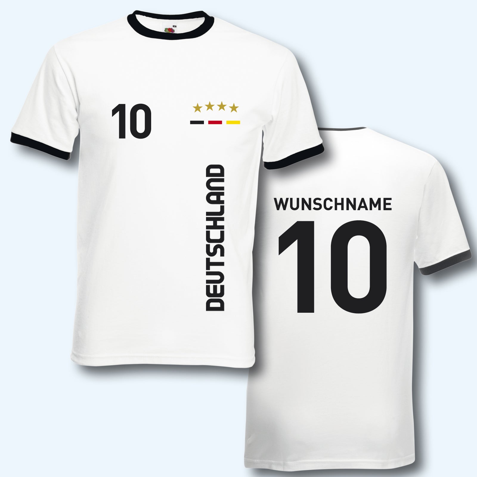 T-Shirt Trikot Retro-Shirt, EM Deutschland,  mit Wunschnamen
