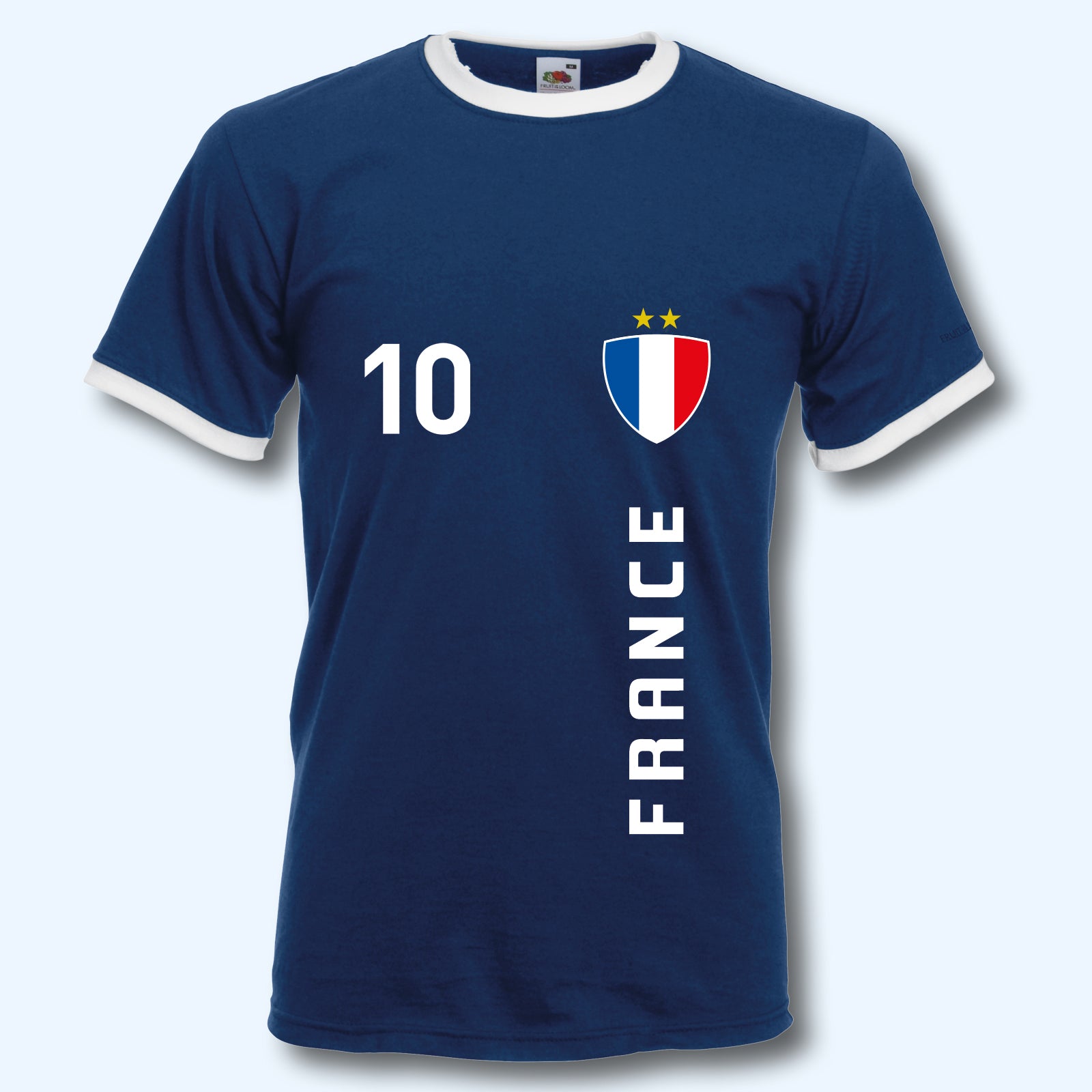 T-Shirt Trikot Retro-Shirt, EM/WM Frankreich,  mit Wunschnamen