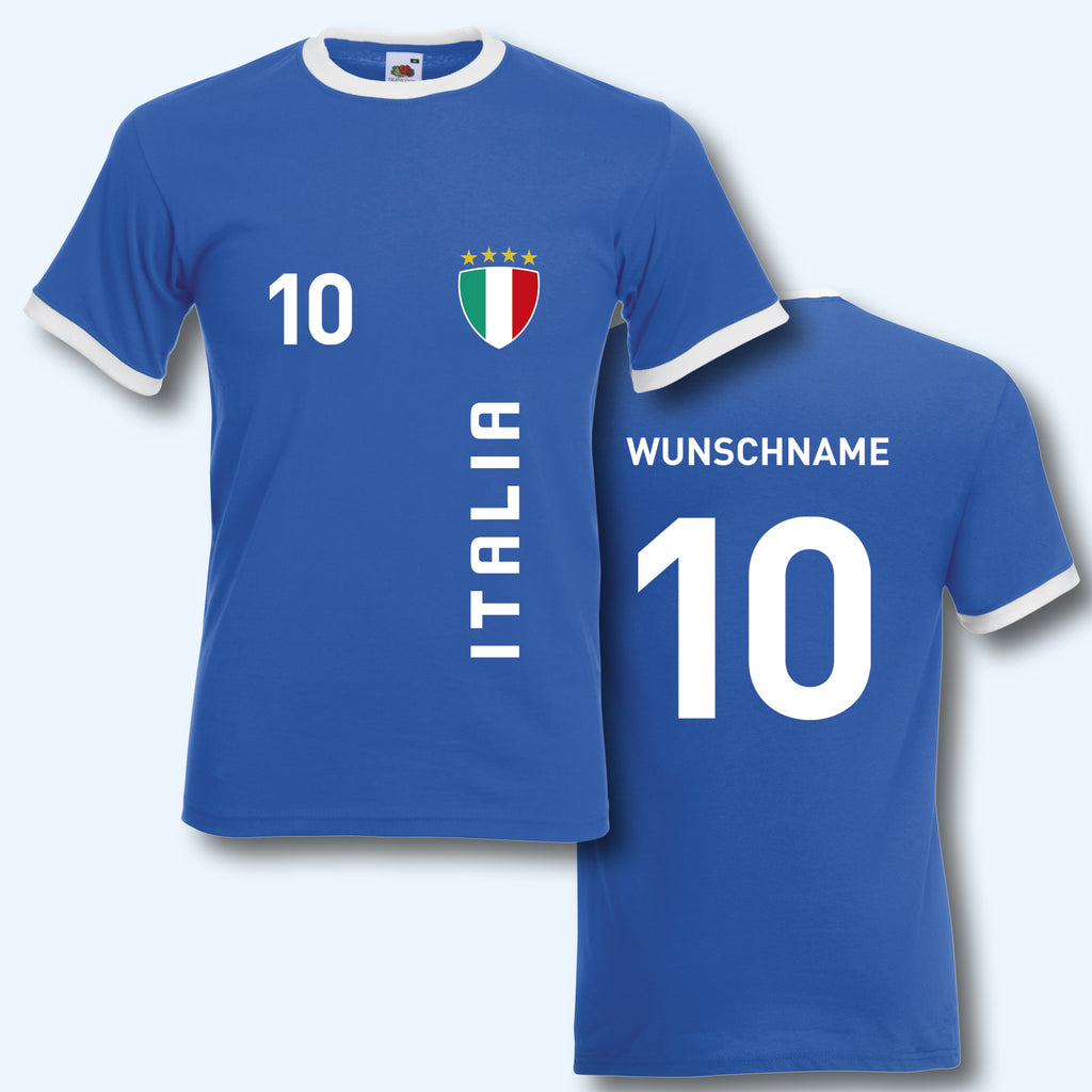 T-Shirt Trikot Retro-Shirt, EM/WM Italien,  mit Wunschnamen