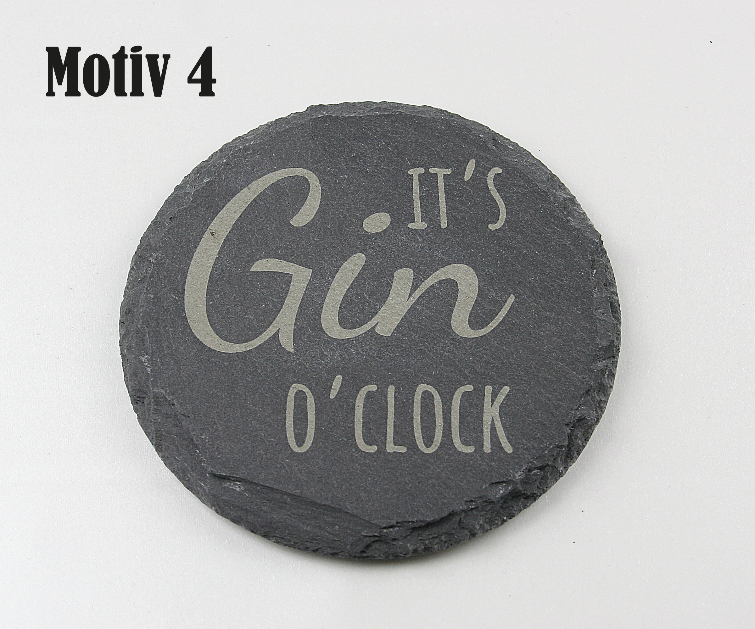 Untersetzer Schiefer - Gin-Sprüche - Geschenkidee - Laser Gravur personalisiert