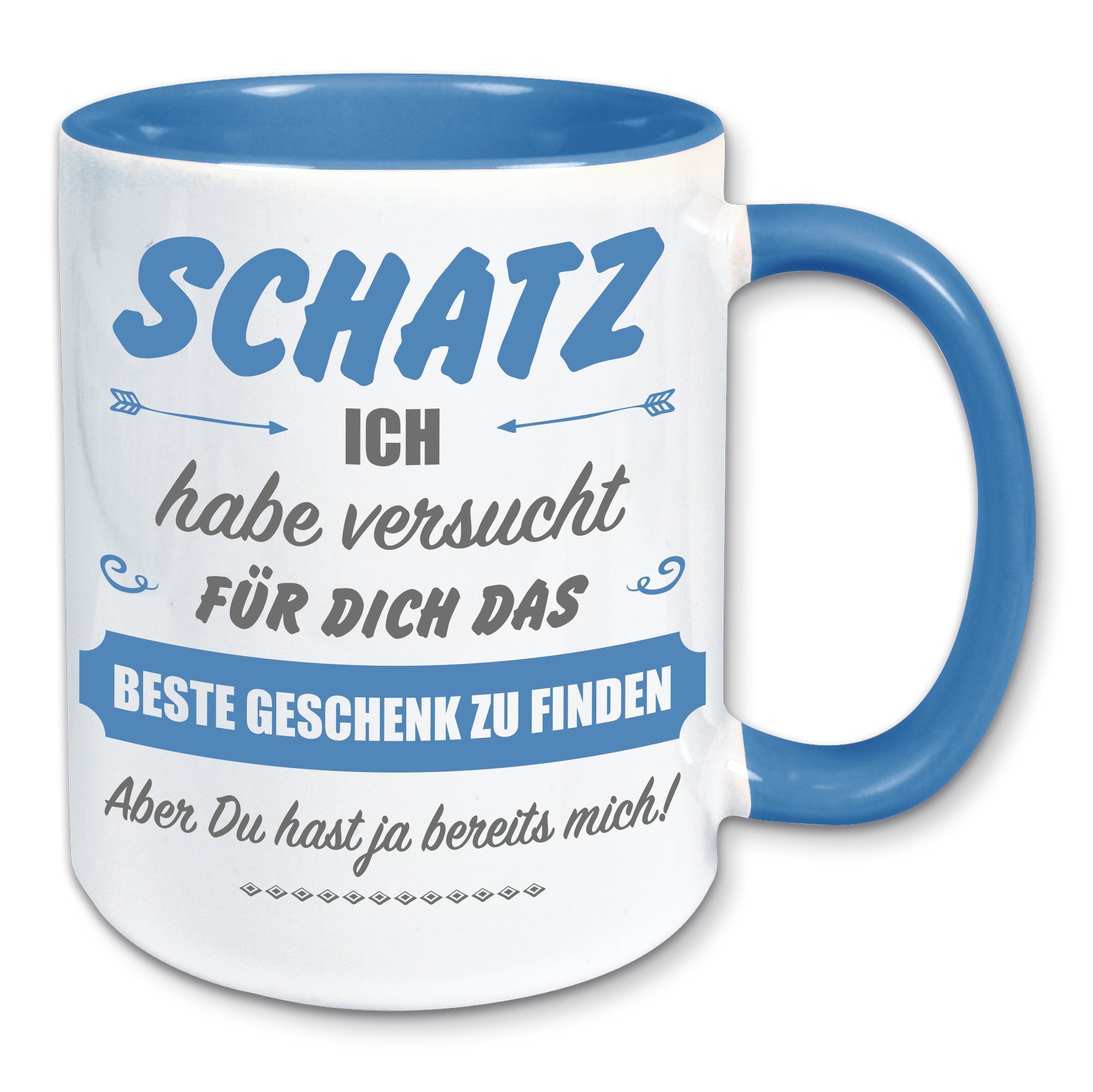 Tasse, Kaffeebecher, für Schatz das beste Geschenk zu finden
