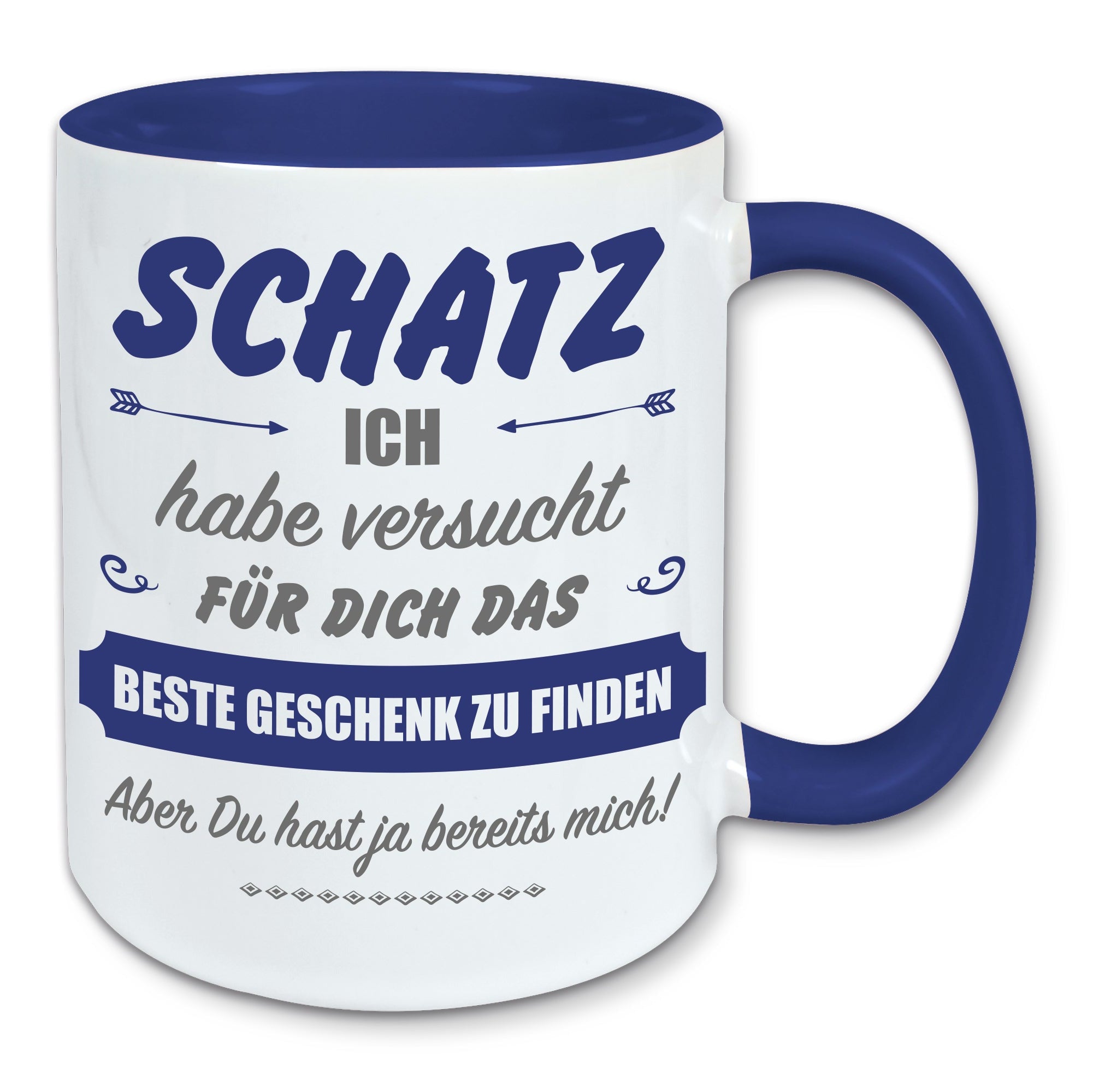 Tasse, Kaffeebecher, für Schatz das beste Geschenk zu finden