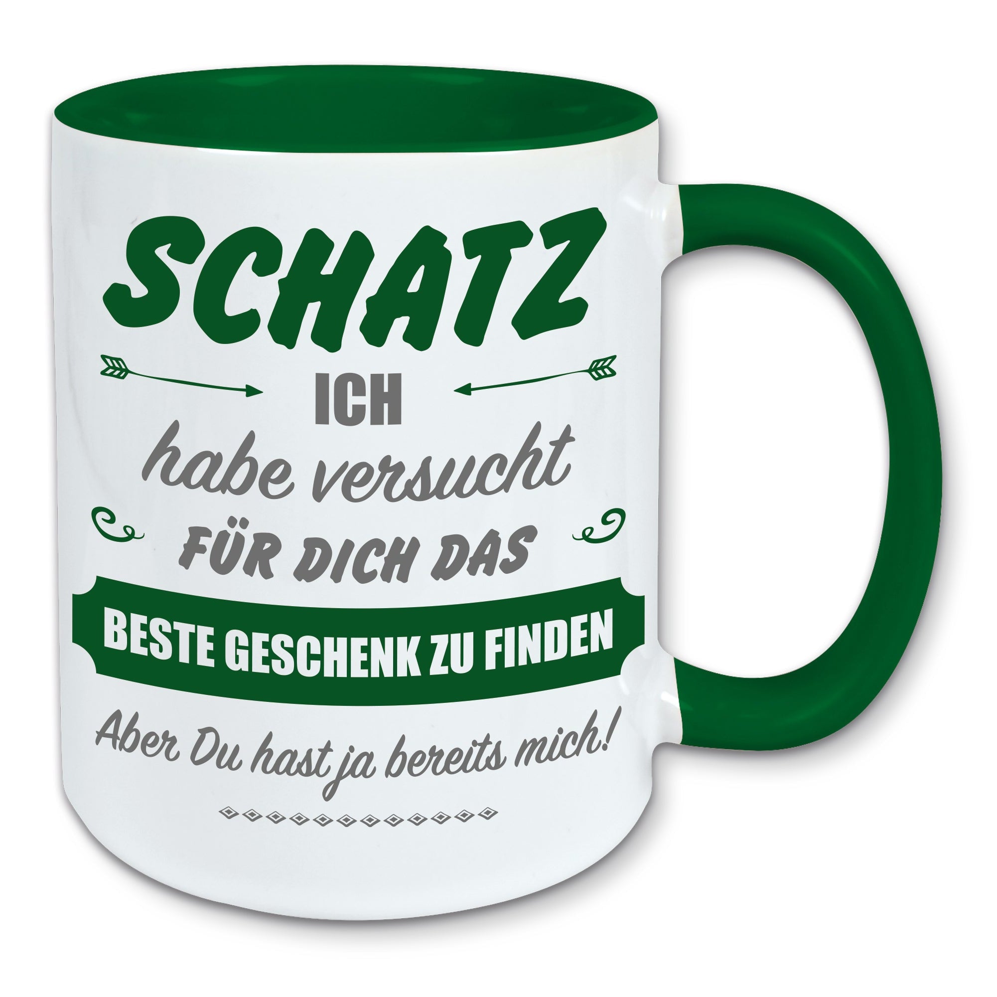 Tasse, Kaffeebecher, für Schatz das beste Geschenk zu finden