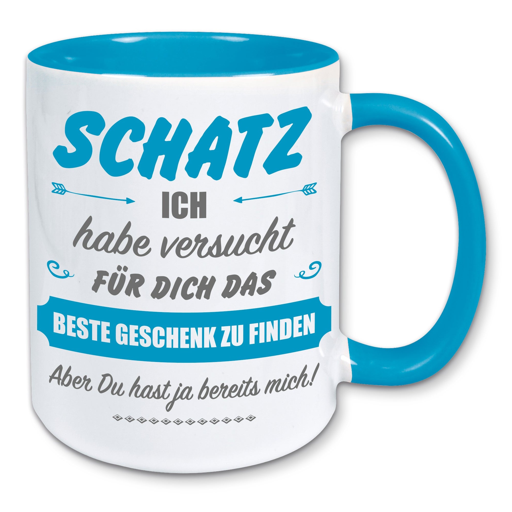 Tasse, Kaffeebecher, für Schatz das beste Geschenk zu finden