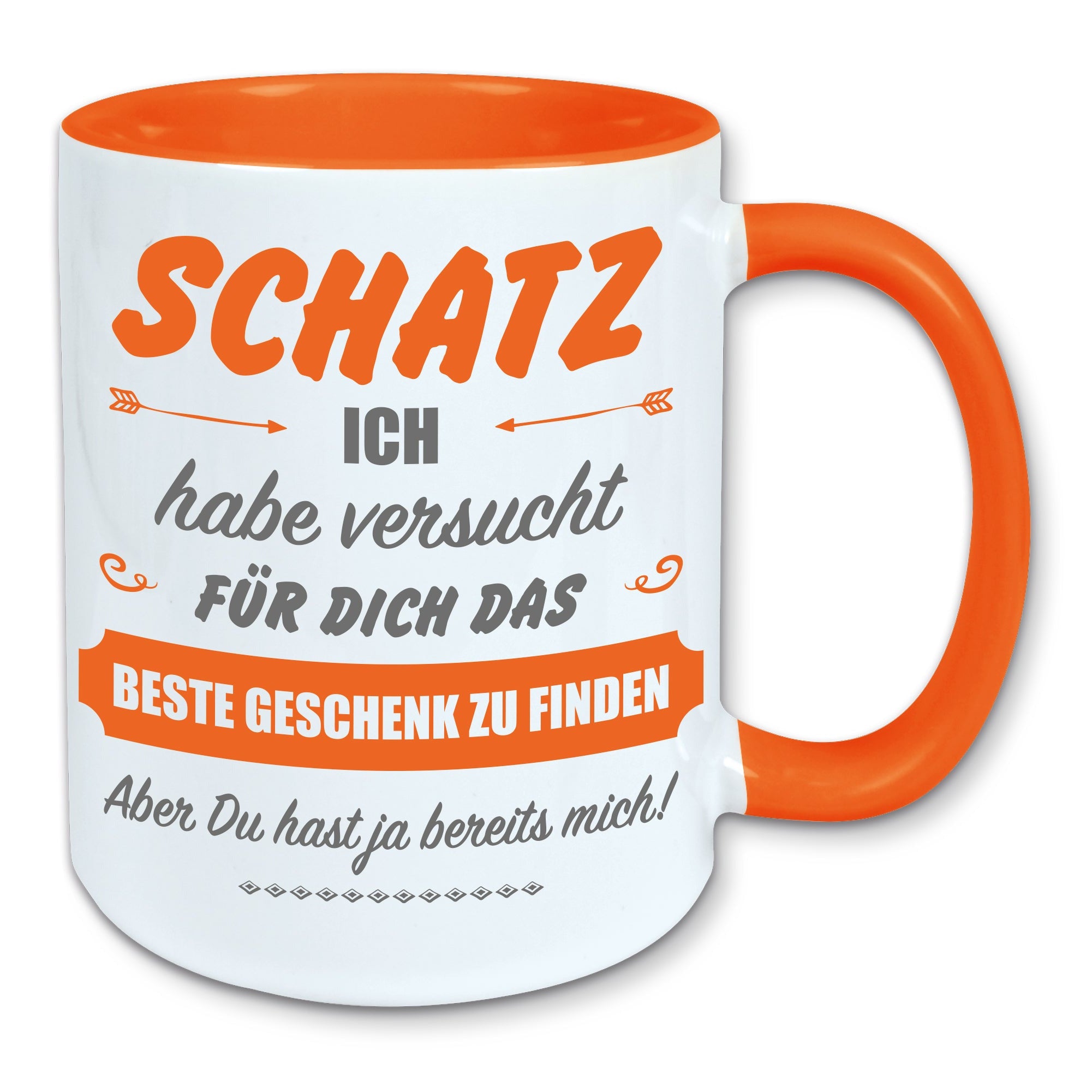 Tasse, Kaffeebecher, für Schatz das beste Geschenk zu finden