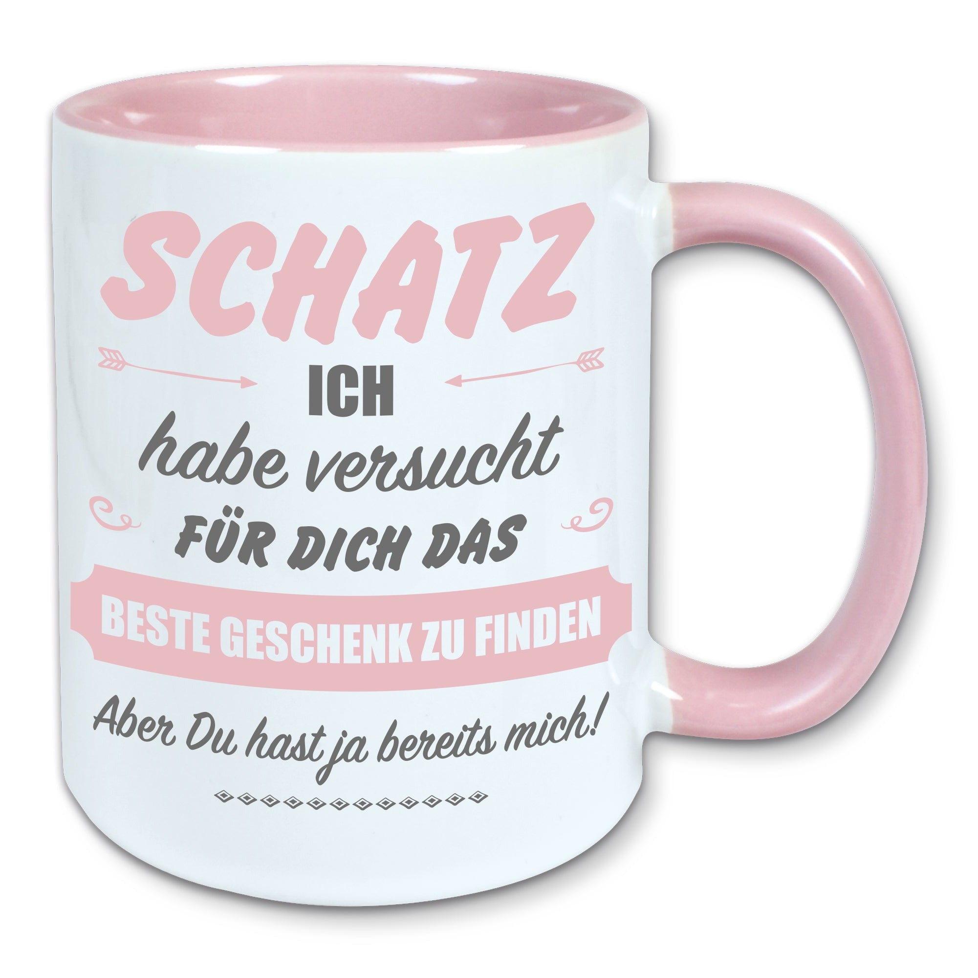Tasse, Kaffeebecher, für Schatz das beste Geschenk zu finden