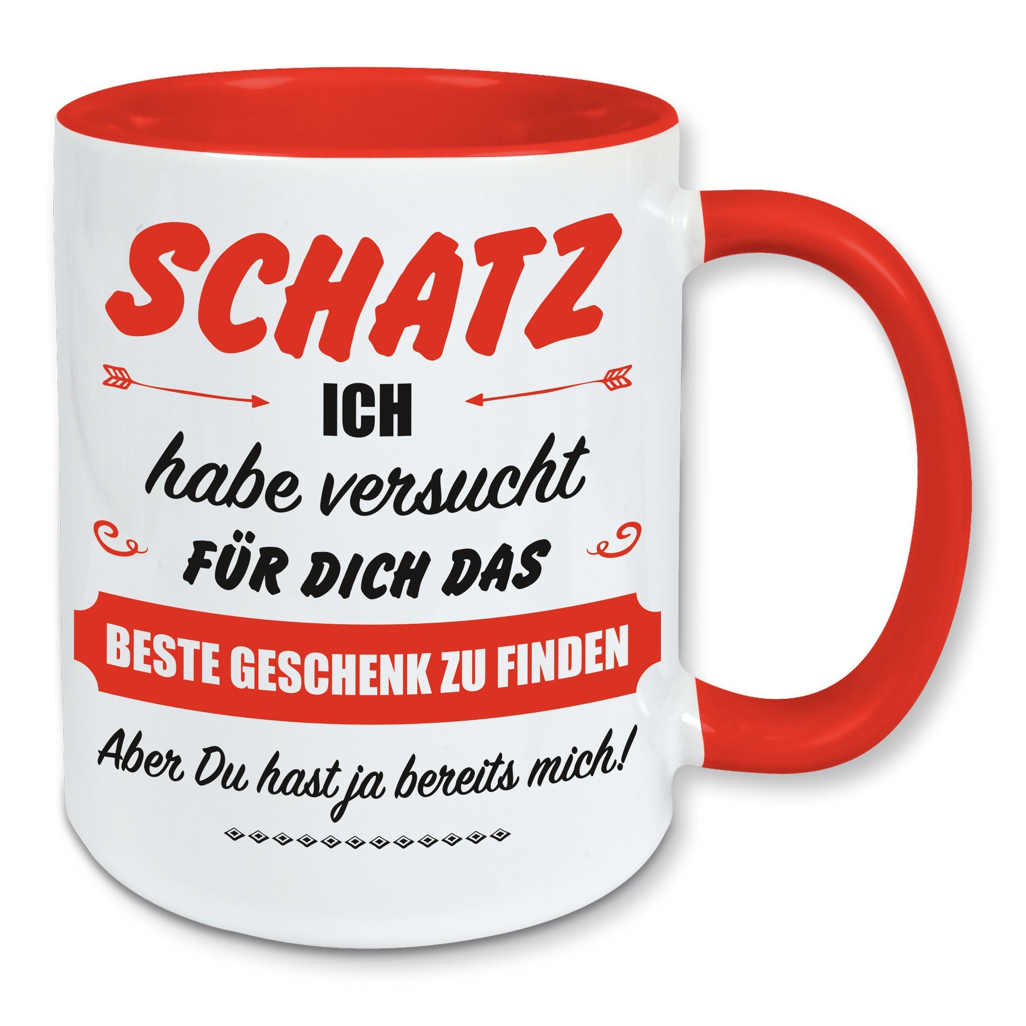 Tasse, Kaffeebecher, für Schatz das beste Geschenk zu finden