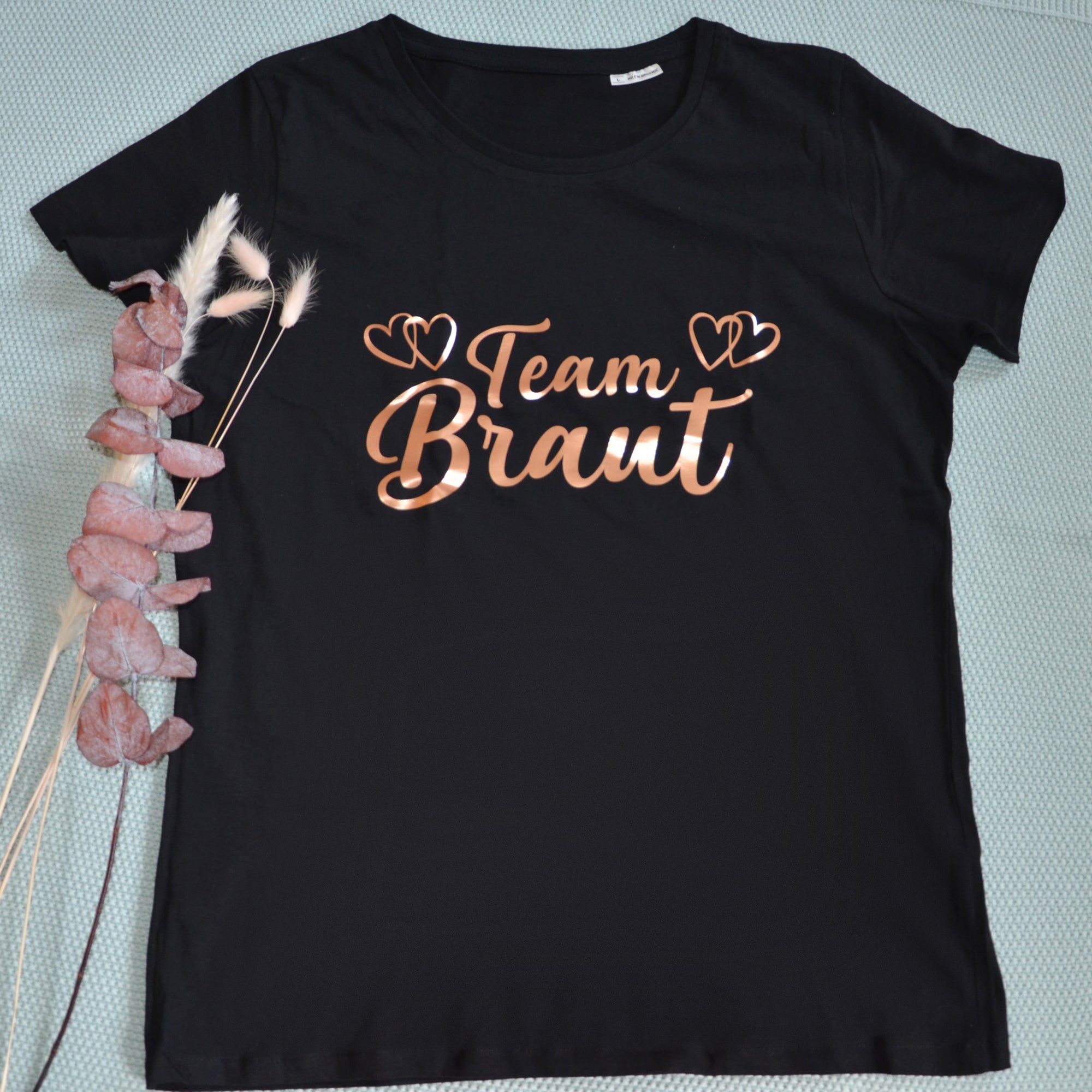 T-Shirt, Team Braut, Junggesellinnenabschied, Bio-Baumwolle