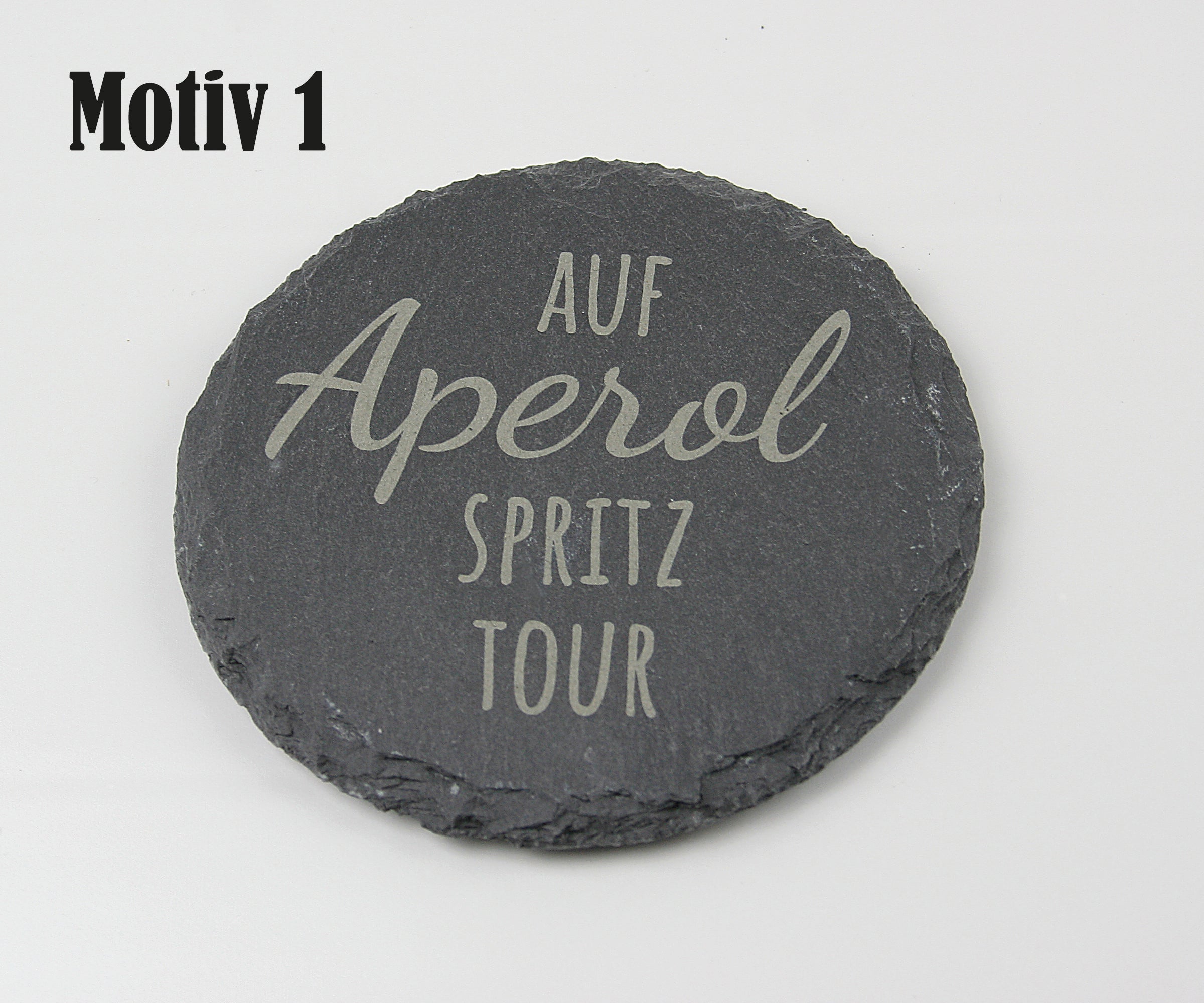Untersetzer Schiefer - Aperol-Sprüche - Geschenkidee - Laser Gravur personalisiert