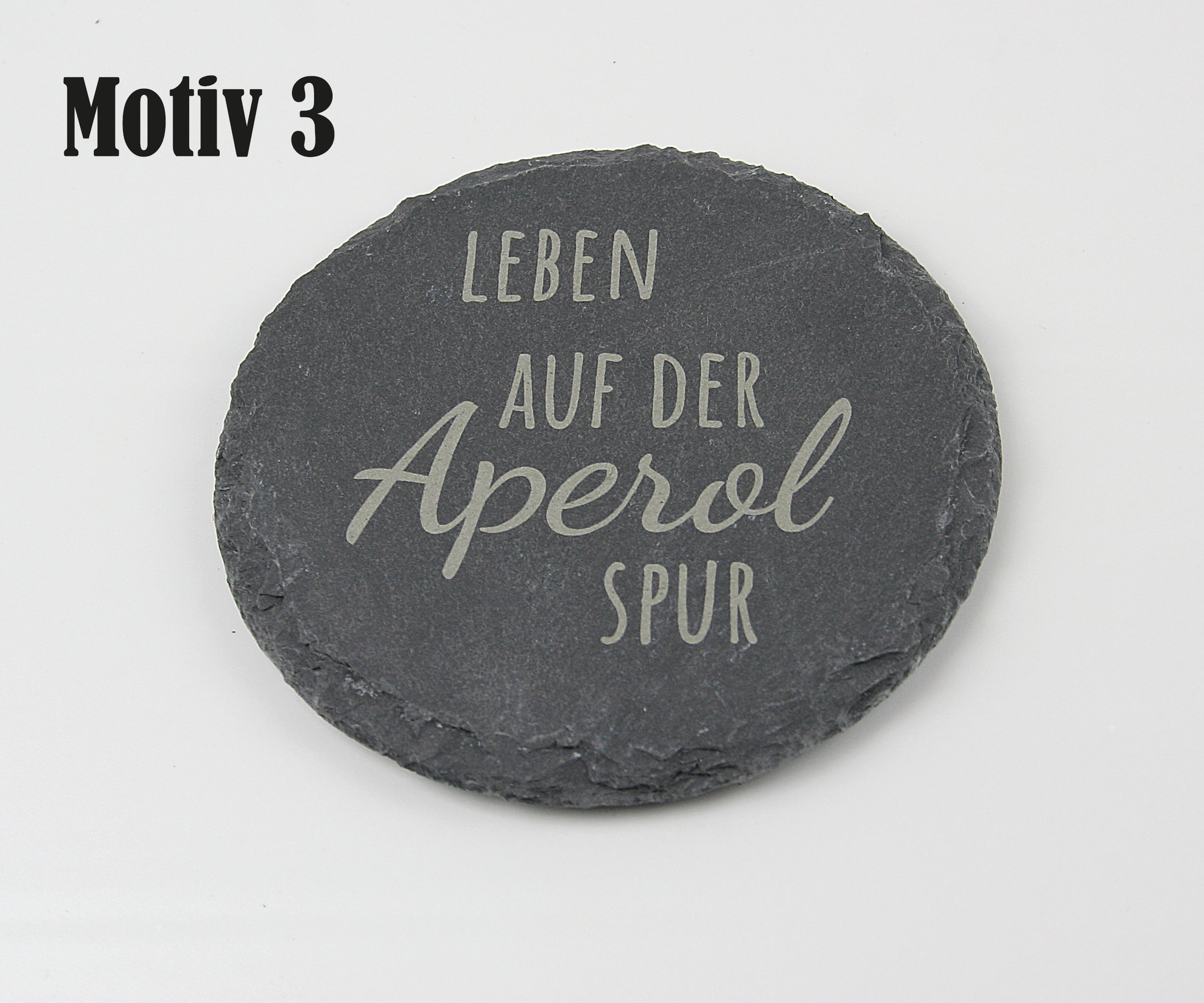 Untersetzer Schiefer - Aperol-Sprüche - Geschenkidee - Laser Gravur personalisiert