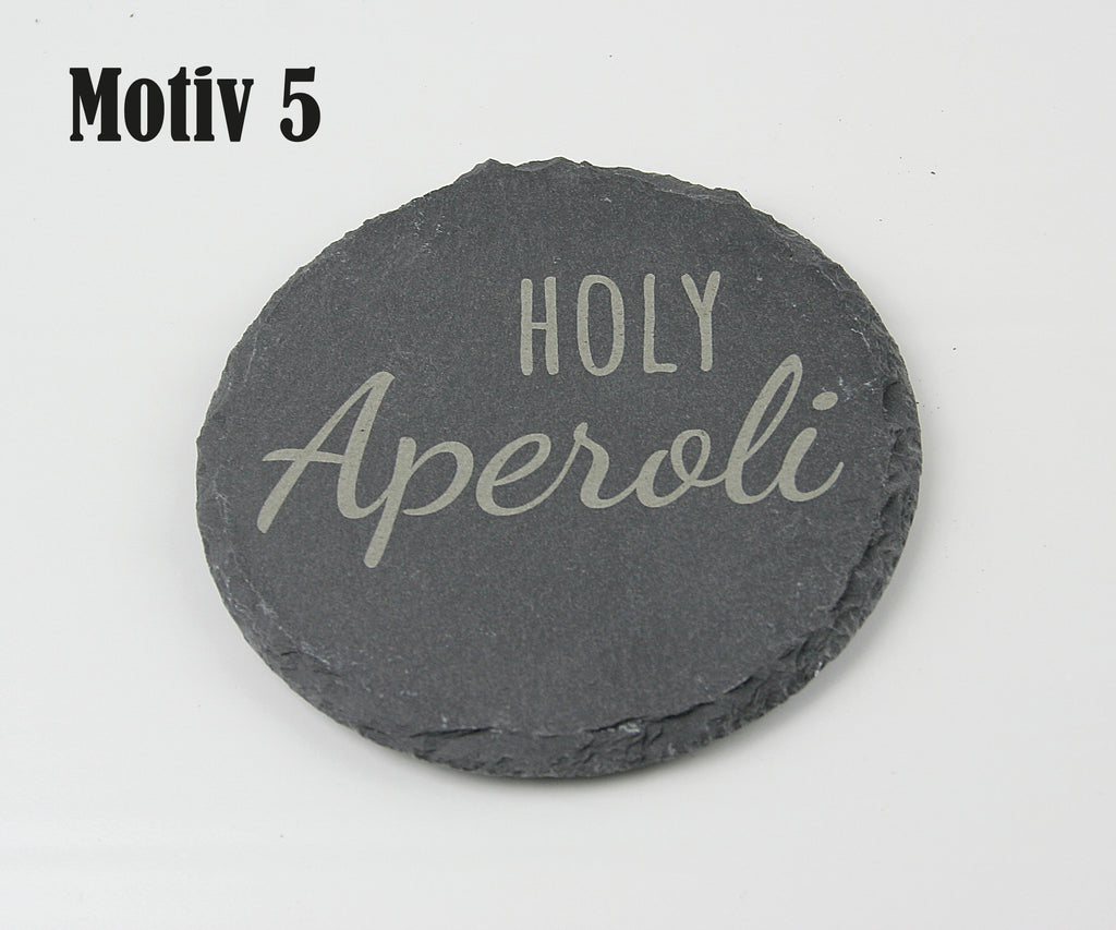 Untersetzer Schiefer - Aperol-Sprüche - Geschenkidee - Laser Gravur personalisiert