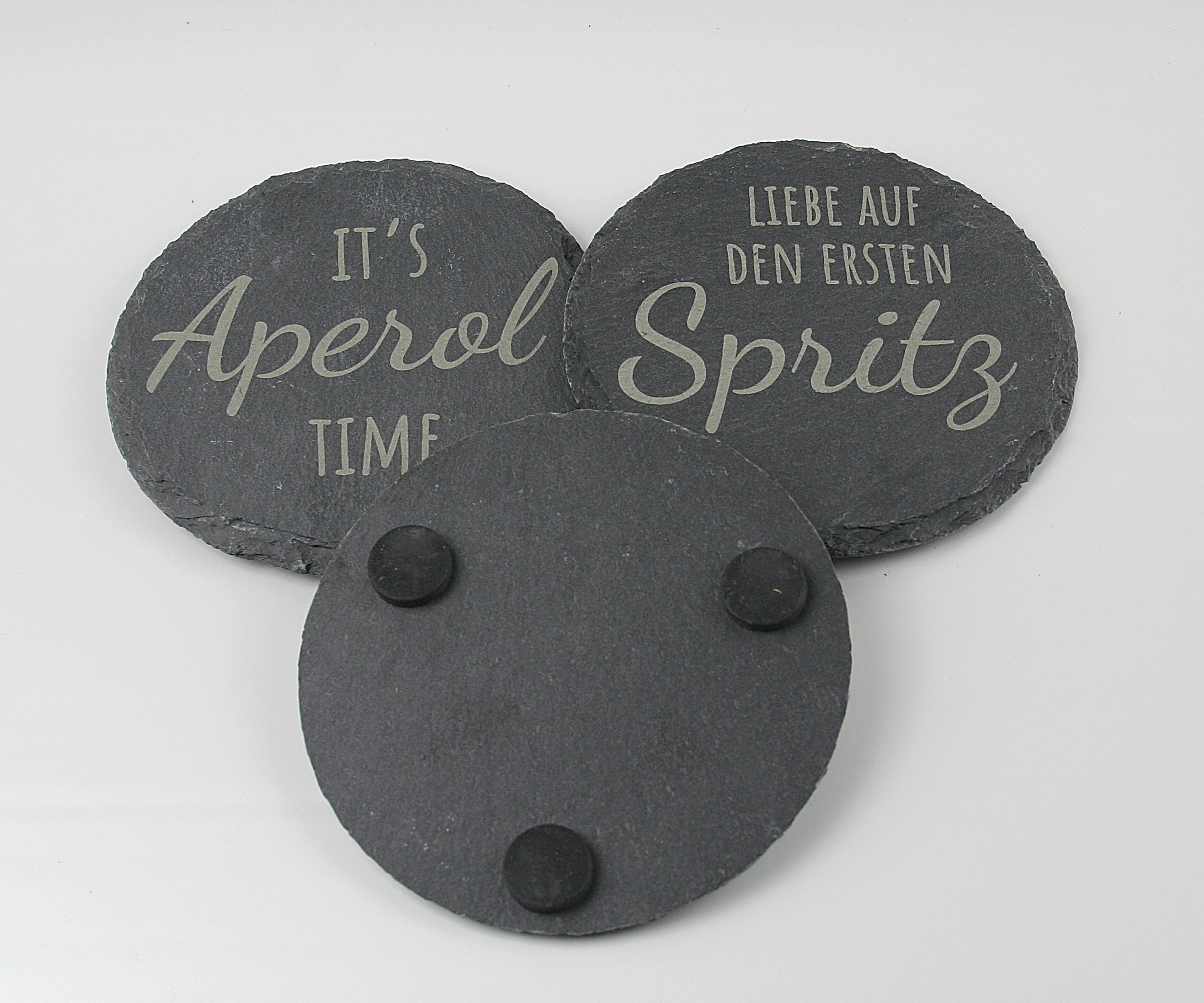 Untersetzer Schiefer - Aperol-Sprüche - Geschenkidee - Laser Gravur personalisiert