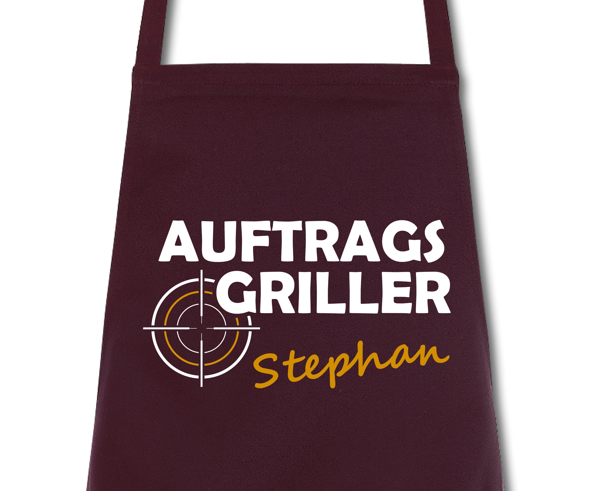 Schürze Auftragsgriller personalisiert mit Namen Wunschname Kochschürze Grillschürze Küchenschürze