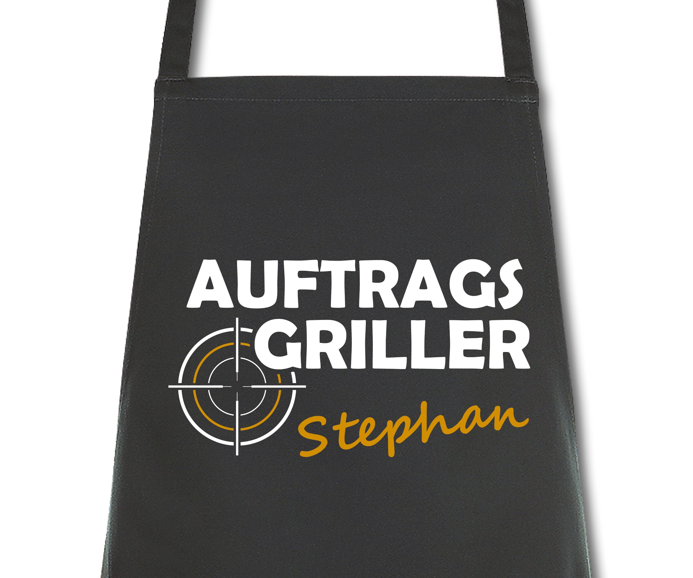 Schürze Auftragsgriller personalisiert mit Namen Wunschname Kochschürze Grillschürze Küchenschürze