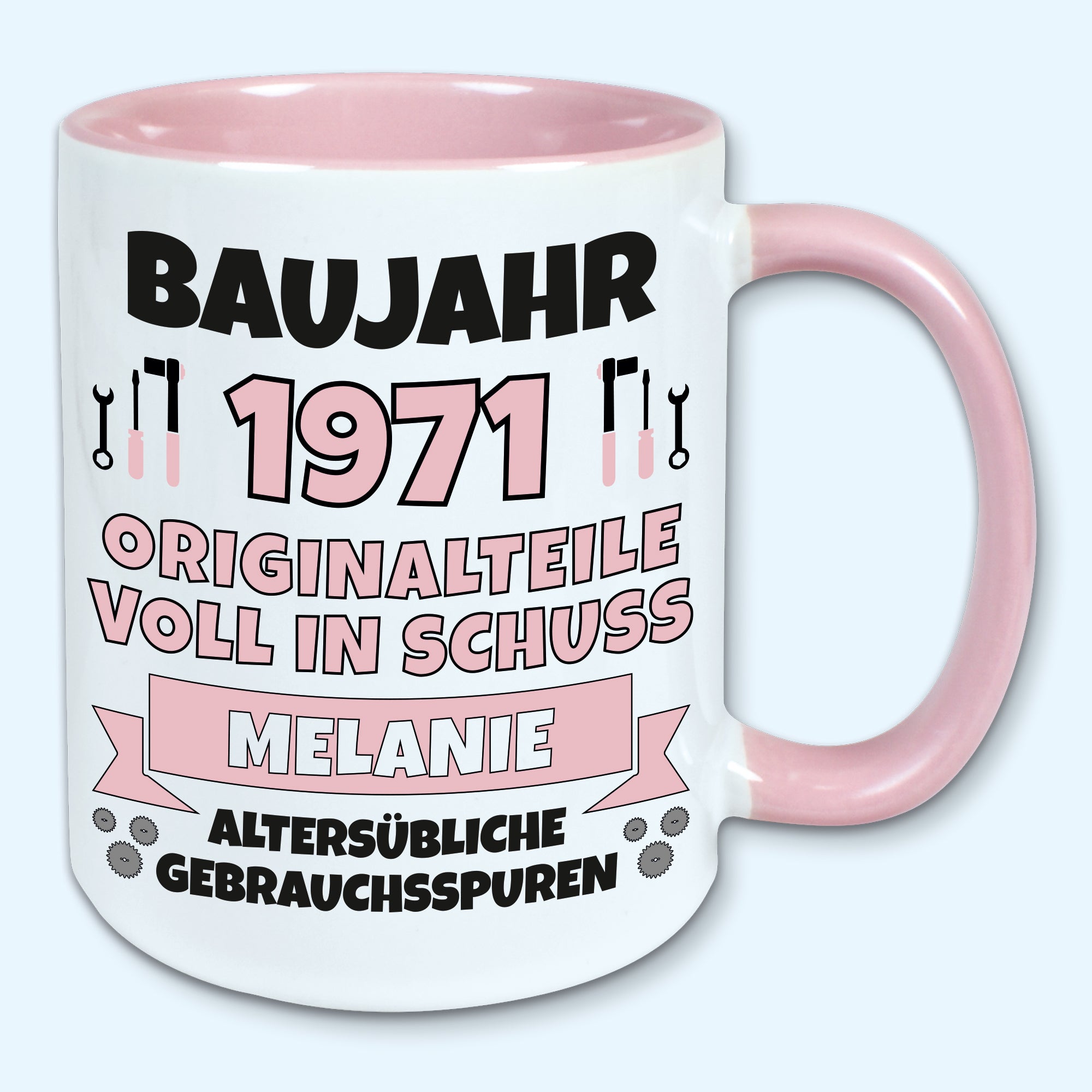 Tasse Geburtstag Name Baujahr Kaffeebecher Geschenk Wunschname personalisiert