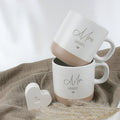 Personalisierte Tasse mit Namen Mr Mrs – Geschenkidee Hochzeit Brautpaar, Hochzeitgeschenk – Geschenk Weihnachten, Geburtstag
