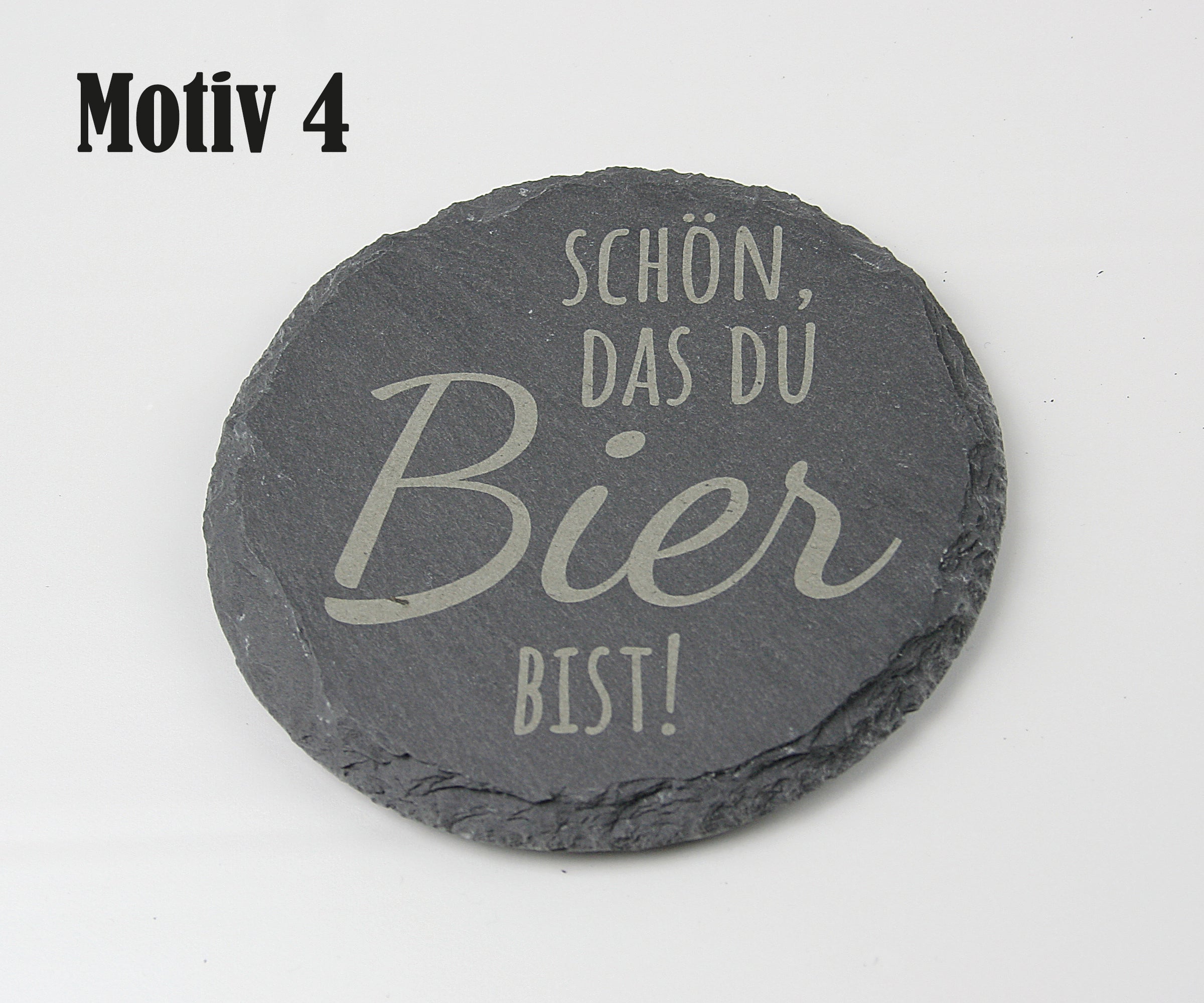 Untersetzer Schiefer - Bier-Sprüche - Geschenkidee - Laser Gravur personalisiert