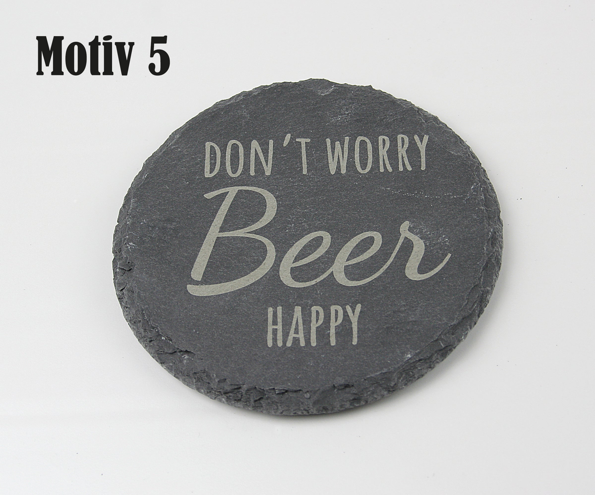 Untersetzer Schiefer - Bier-Sprüche - Geschenkidee - Laser Gravur personalisiert