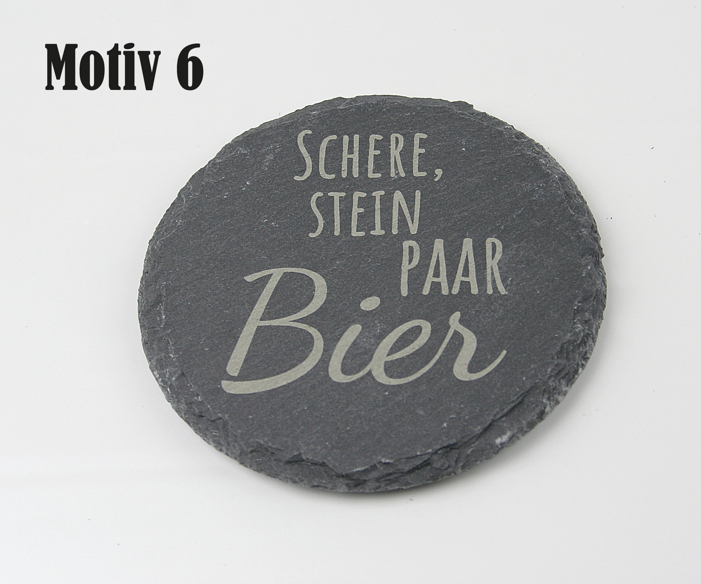 Untersetzer Schiefer - Bier-Sprüche - Geschenkidee - Laser Gravur personalisiert
