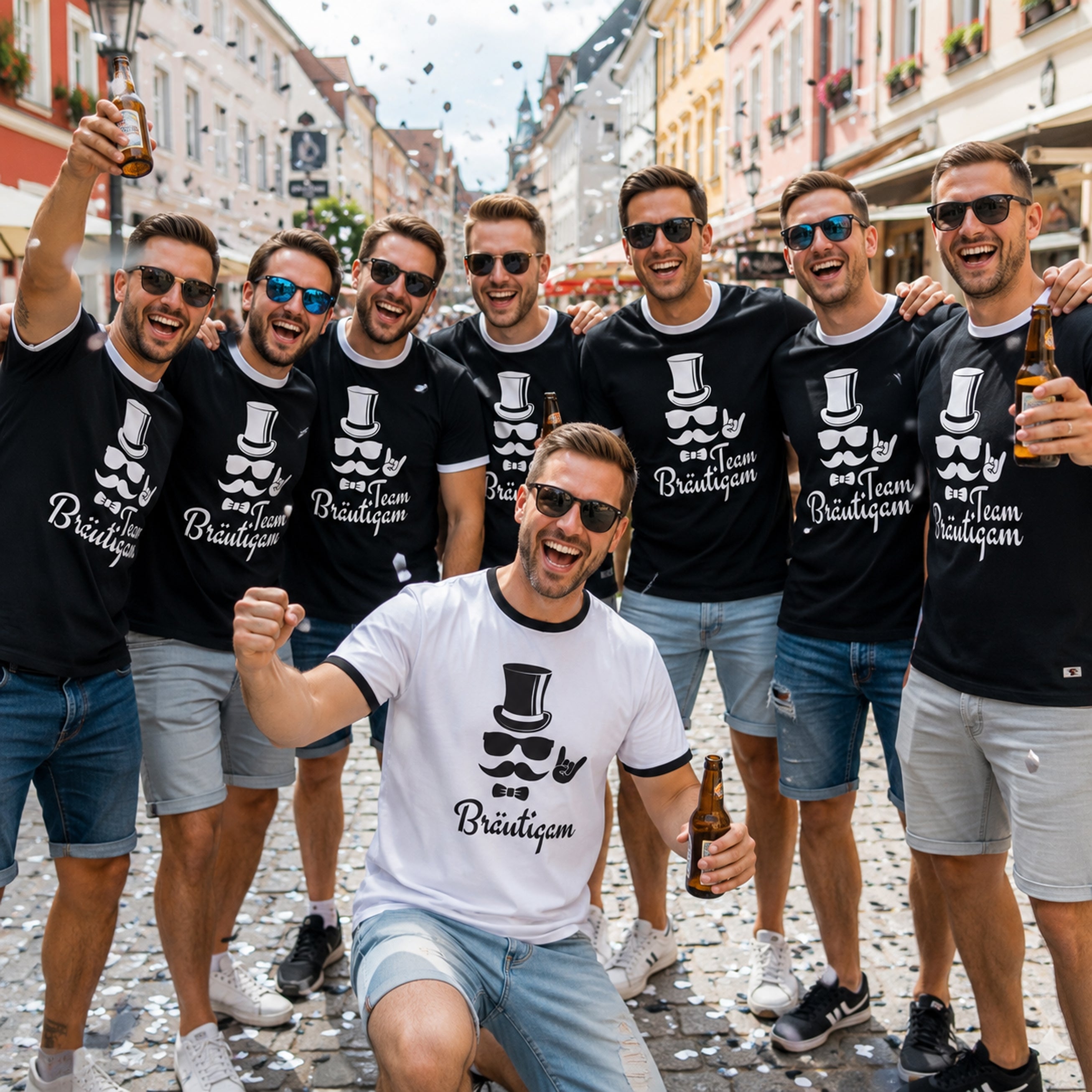 T-Shirt Trikot Retro-Shirt, JGA Team Bräutigam, Junggesellenabschied