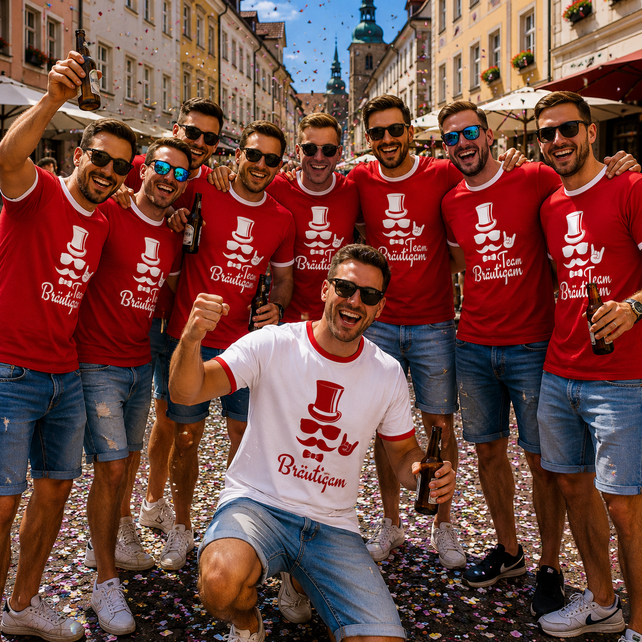 T-Shirt Trikot Retro-Shirt, JGA Team Bräutigam, Junggesellenabschied