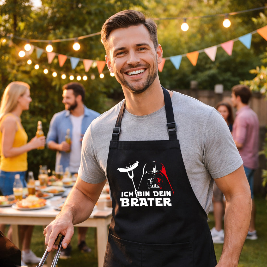 Schürze Männer Ich bin dein Brater Kochschürze Grillschürze Küchenschürze