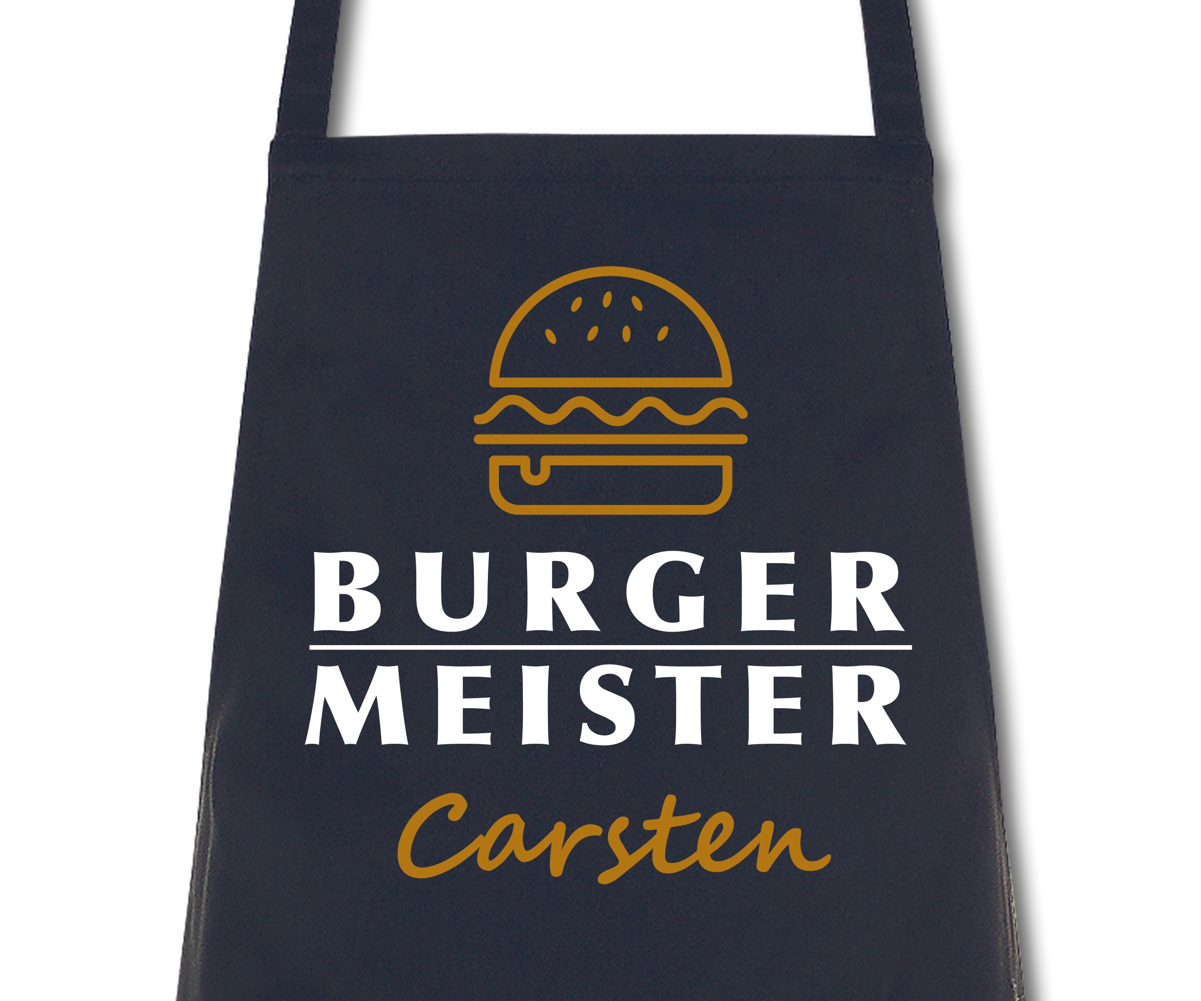 Schürze Männer Burgermeister personalisiert mit Namen Wunschnamen Kochschürze Grillschürze Küchenschürze