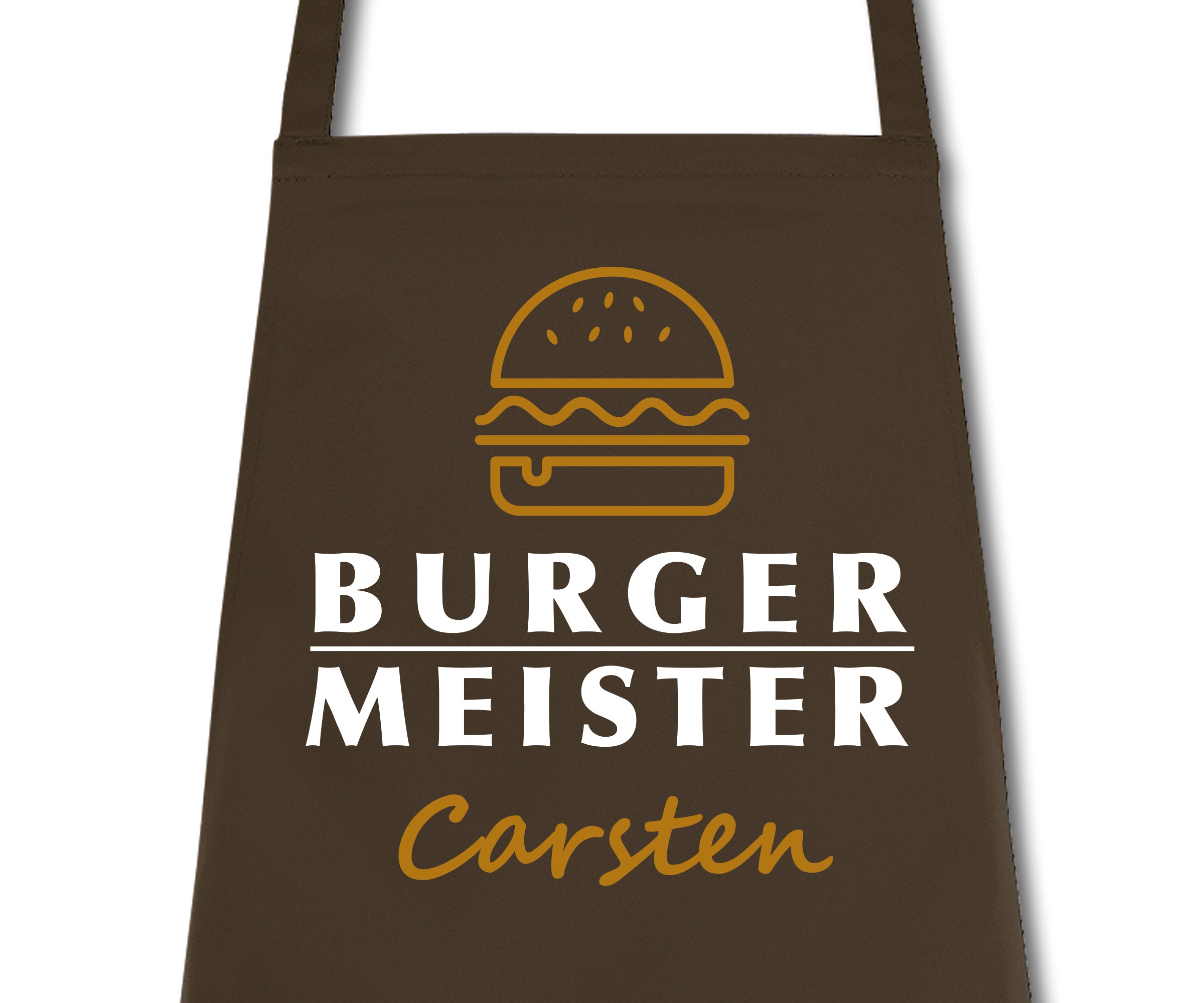 Schürze Männer Burgermeister personalisiert mit Namen Wunschnamen Kochschürze Grillschürze Küchenschürze