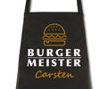 Schürze Männer Burgermeister personalisiert mit Namen Wunschnamen Kochschürze Grillschürze Küchenschürze