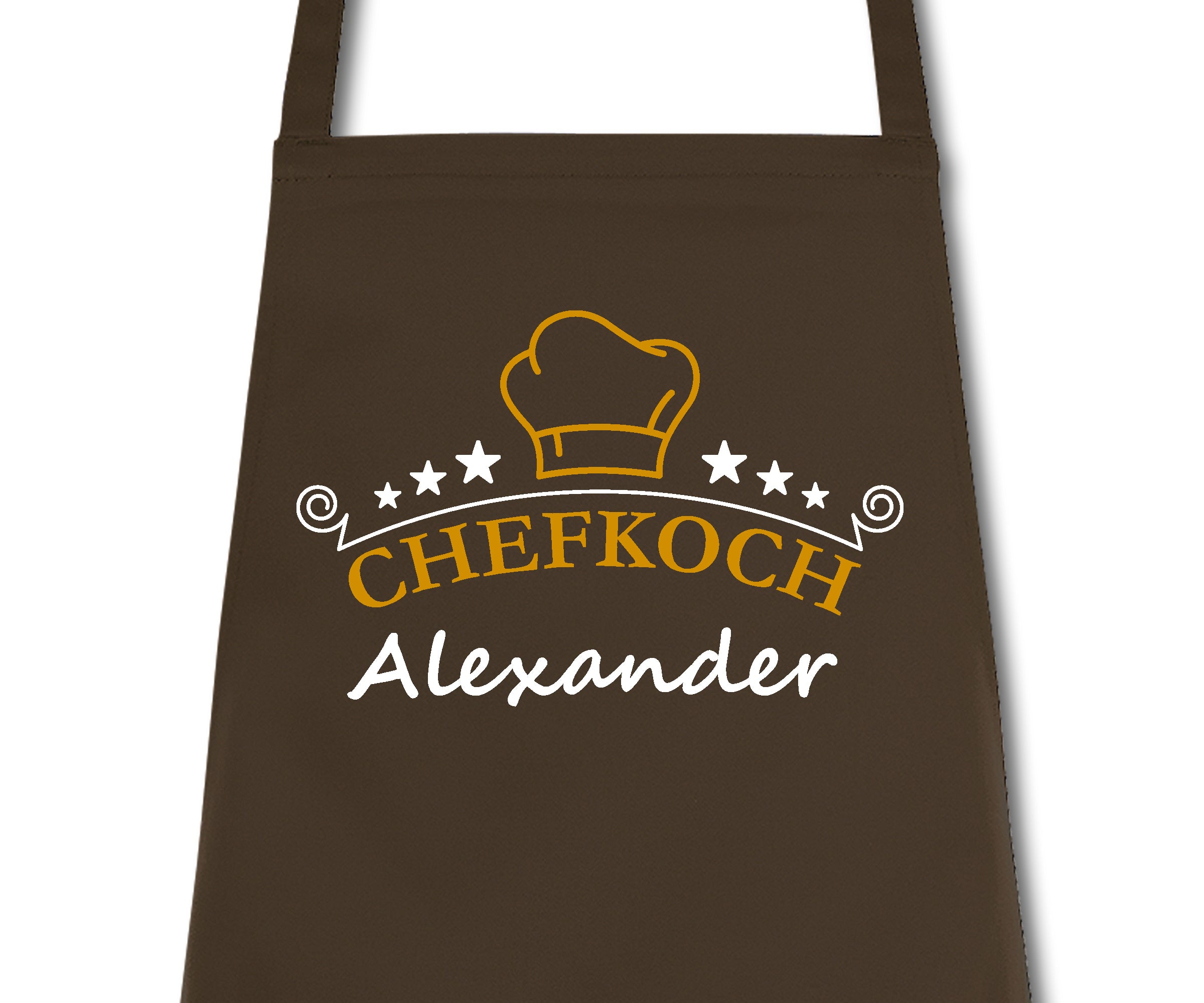 Schürze Männer Chefkoch mit Namen Wunschnamen Kochschürze Grillschürze Küchenschürze personalisiert